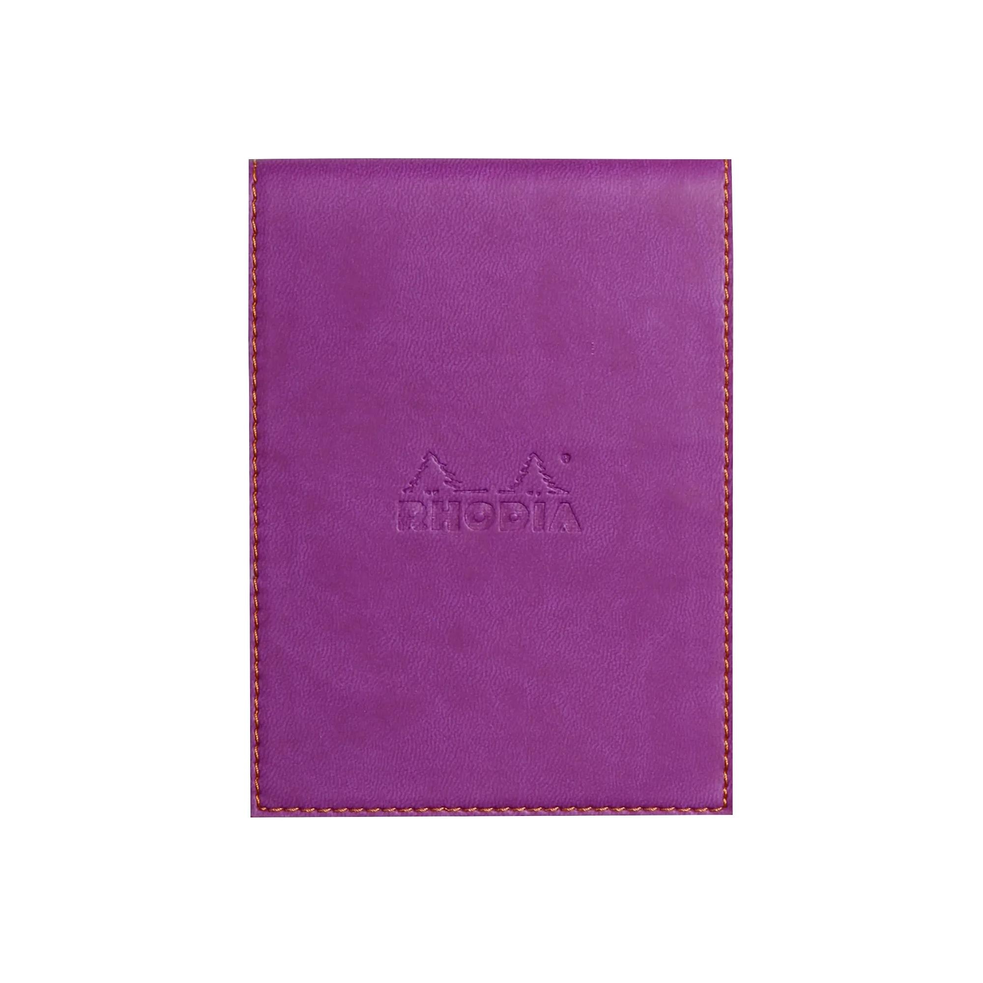 Funda porta-bloc + bloc - Rhodia 128110C - Cuadricula (5x5mm) - 9,5 x 13 + bloc N°12.