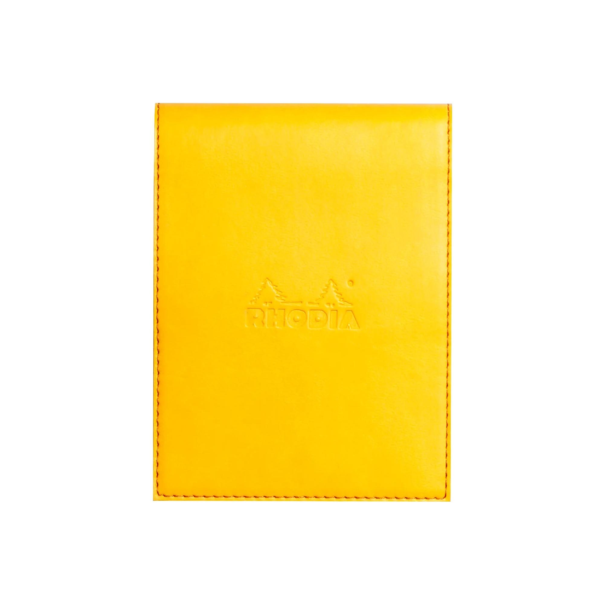 Funda porta-bloc + bloc - Rhodia 128216C - Líneas horizontales - 9,5 x 13 + bloc N°12.