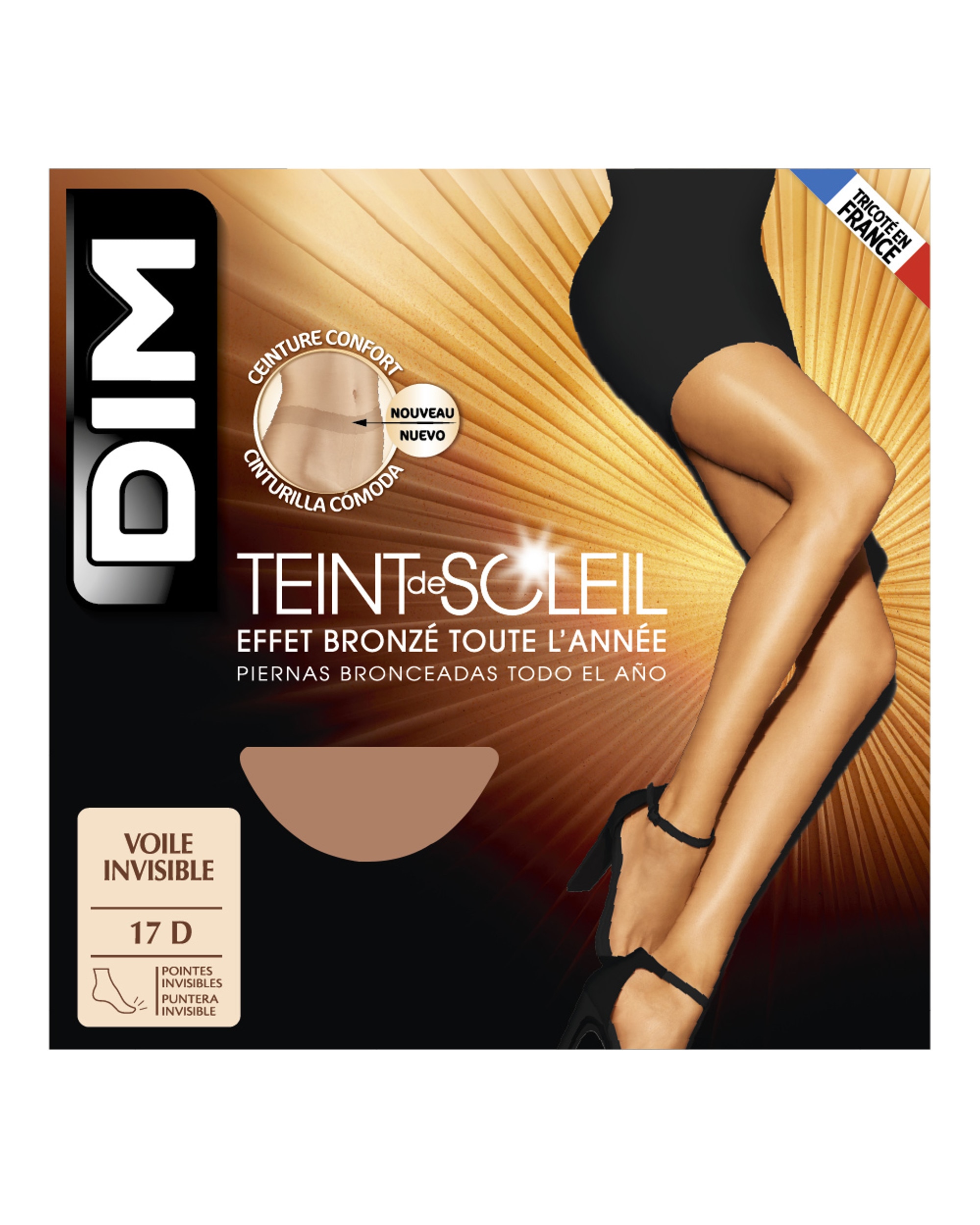 Panty de verano teint de soleil transparente efecto natural