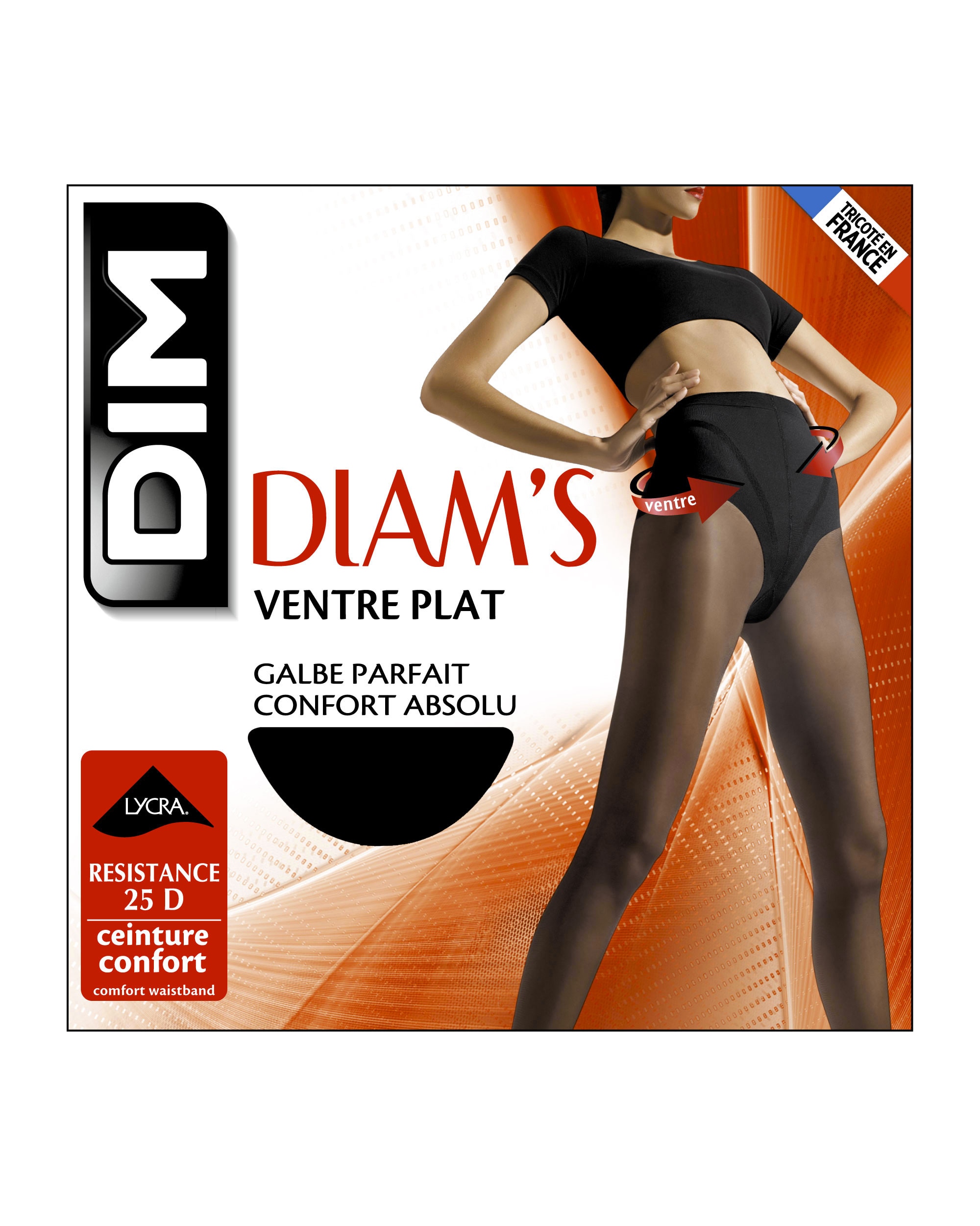 Panty moldeador diam's vientre plano que moldea desde la cintura a los pies - Dim - Negro Negro-1
