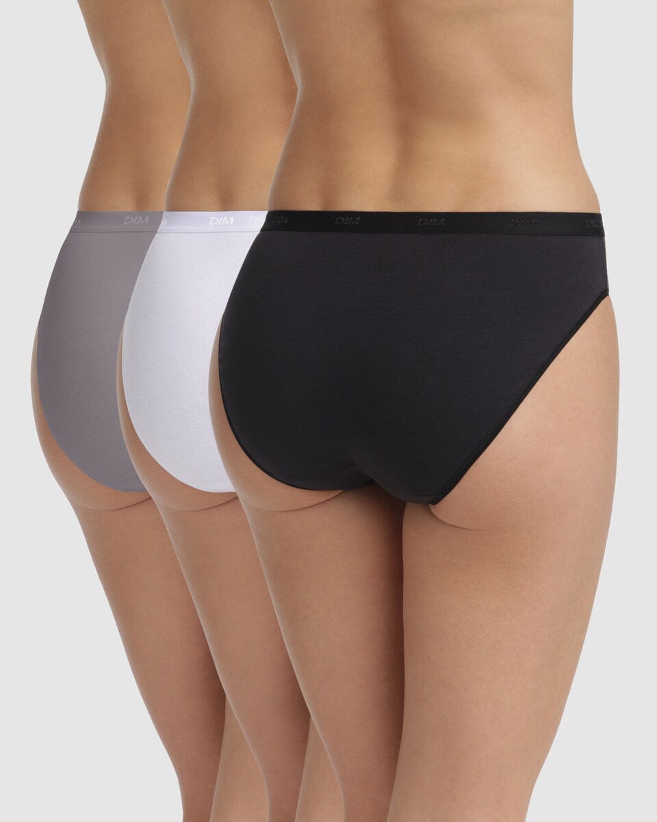 Pack de bragas de algodón elástico en varios colores · Dim · El