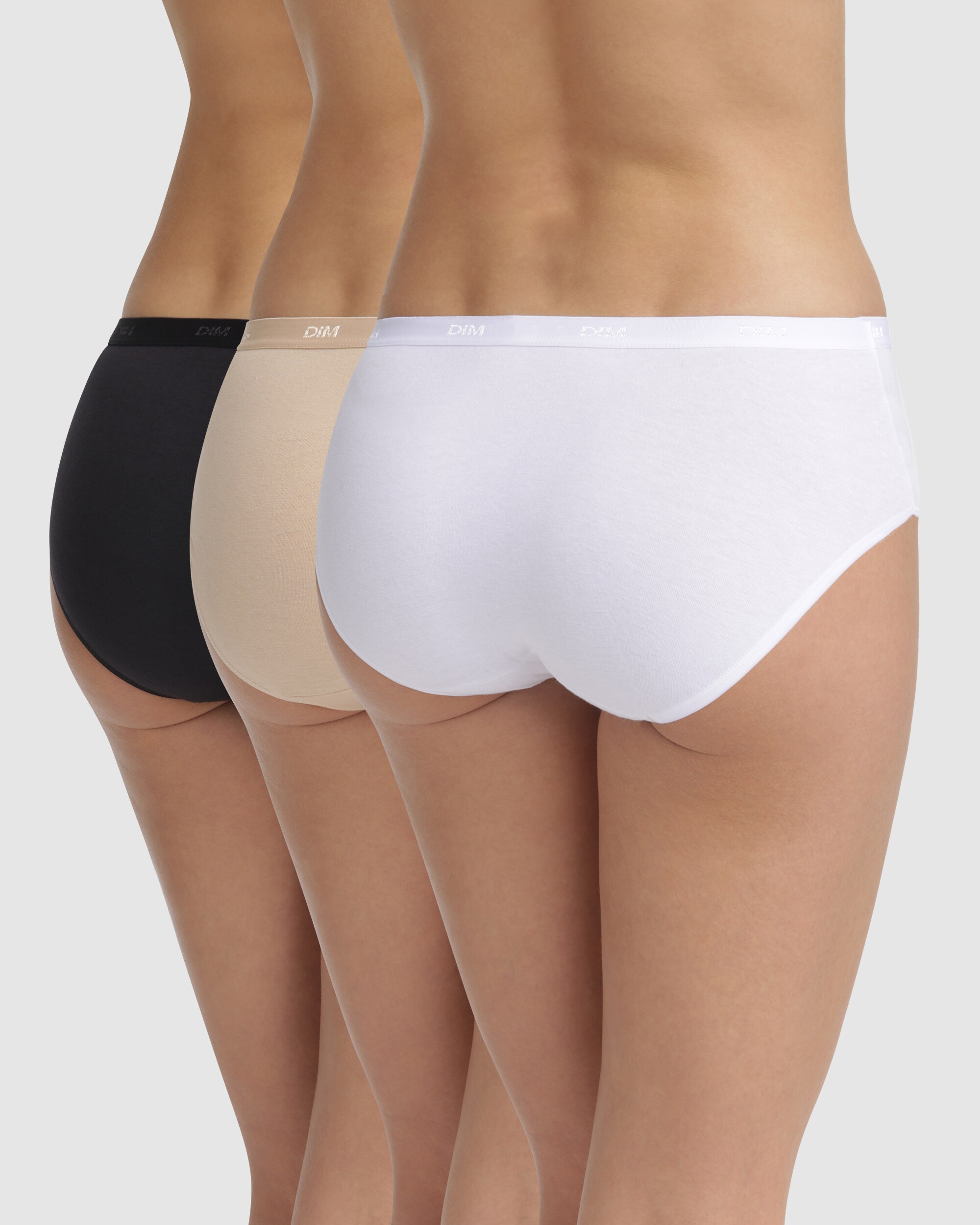 Pack de 3 culottes de algodón elástico en varios colores - Dim - Multicolor Multicolor-2