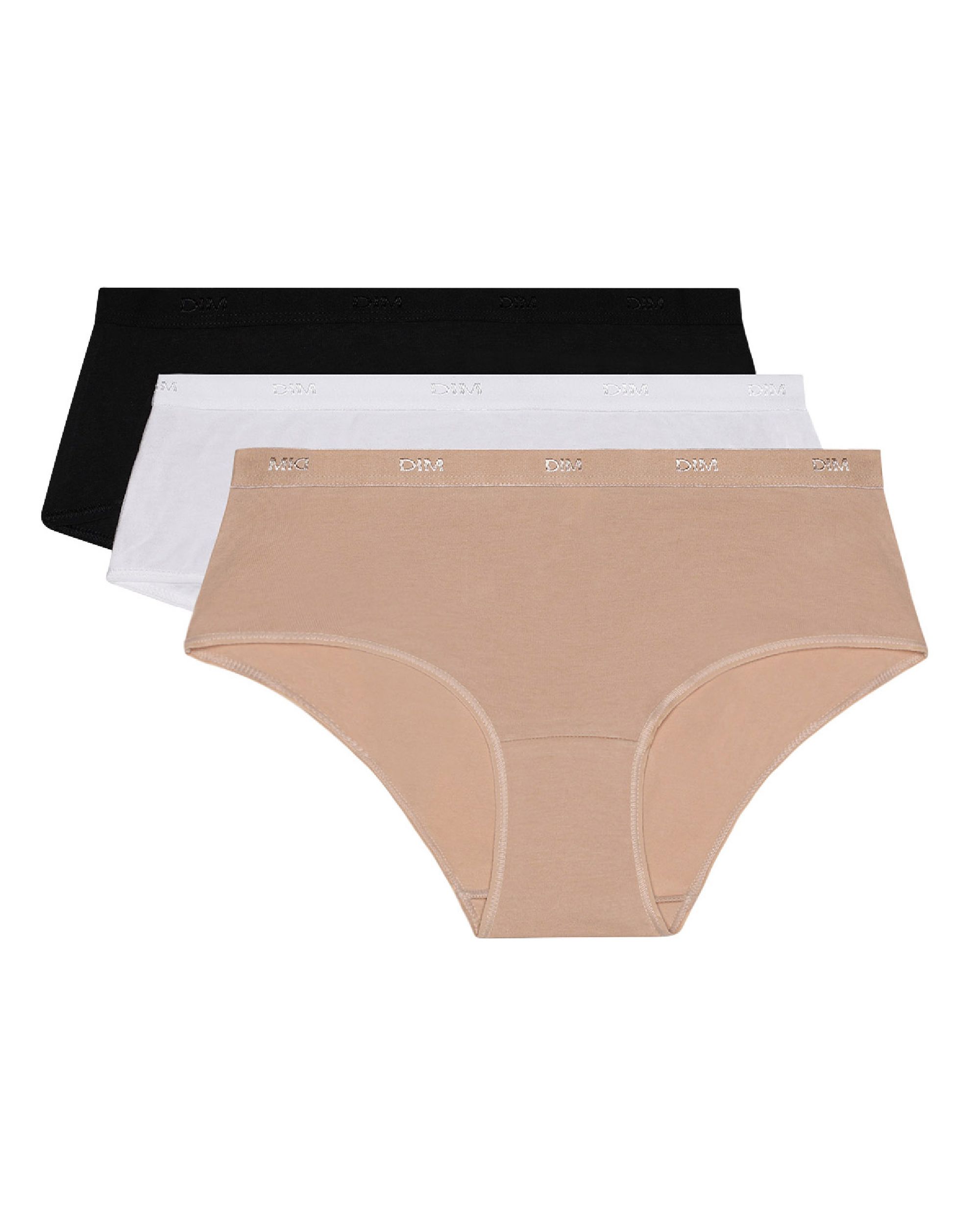 Pack de 3 culottes de algodón elástico en varios colores - Dim - Multicolor Multicolor-4