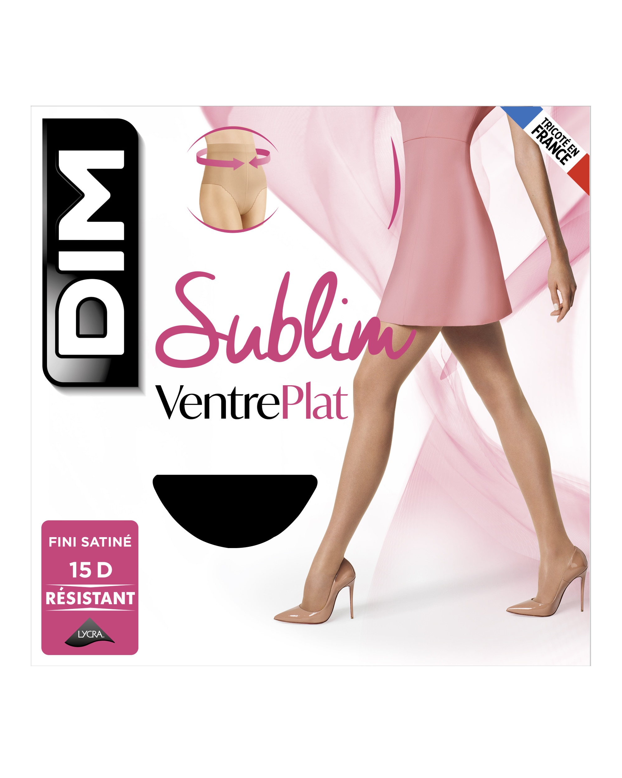 Panty transparente sublim 15 deniers vientre plano - Dim - Negro Negro-1