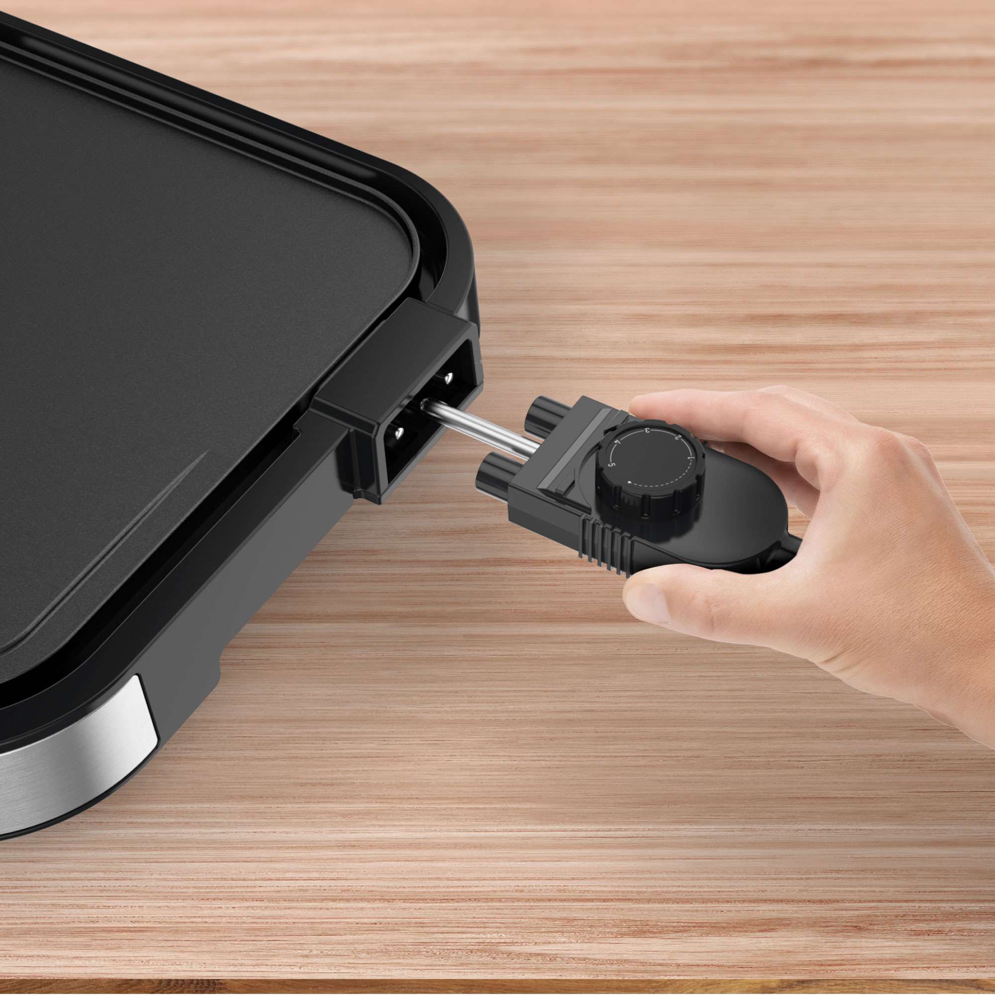 Plancha de asar eléctrica Tefal CB631D Giant Plancha XXL hasta 12 personas 5 ajustes termostato antiadherente - Negro Negro-5