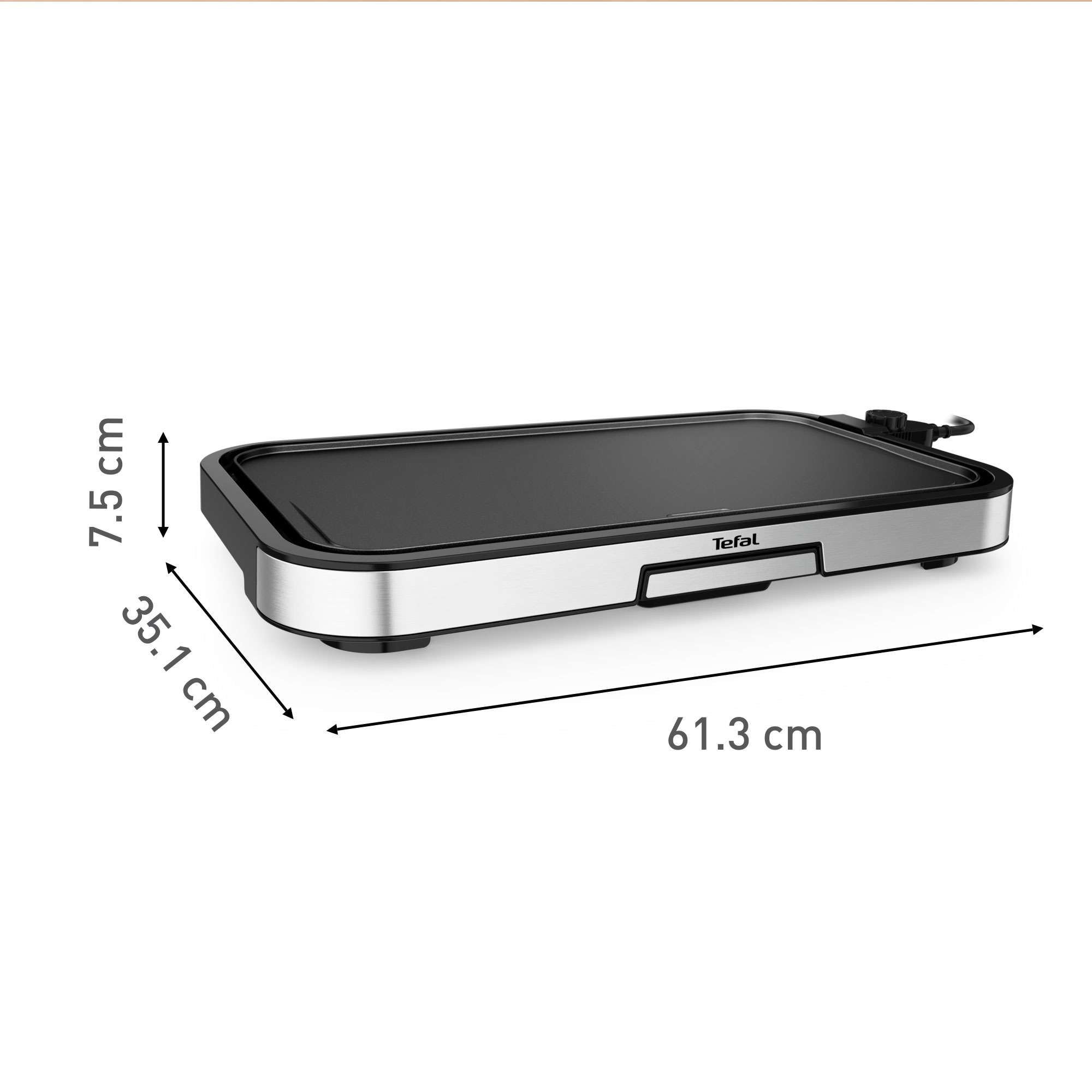Plancha de asar eléctrica Tefal CB631D Giant Plancha XXL hasta 12 personas 5 ajustes termostato antiadherente - Negro Negro-7