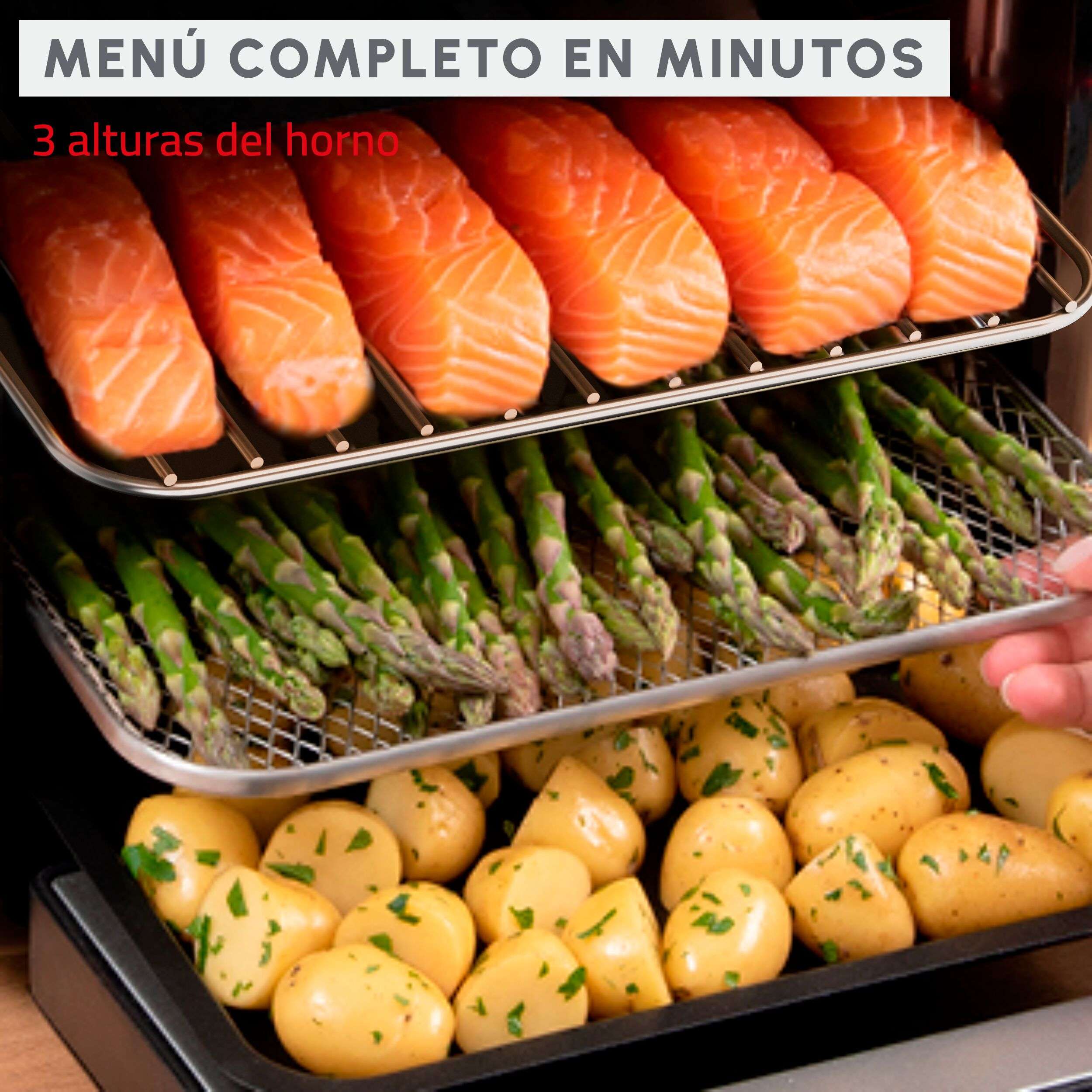 Freidora de aire y horno Moulinex AL5558 Easy Fry Multifunction 15 L, 9 en 1, hasta 230 °C - Negro Negro-4