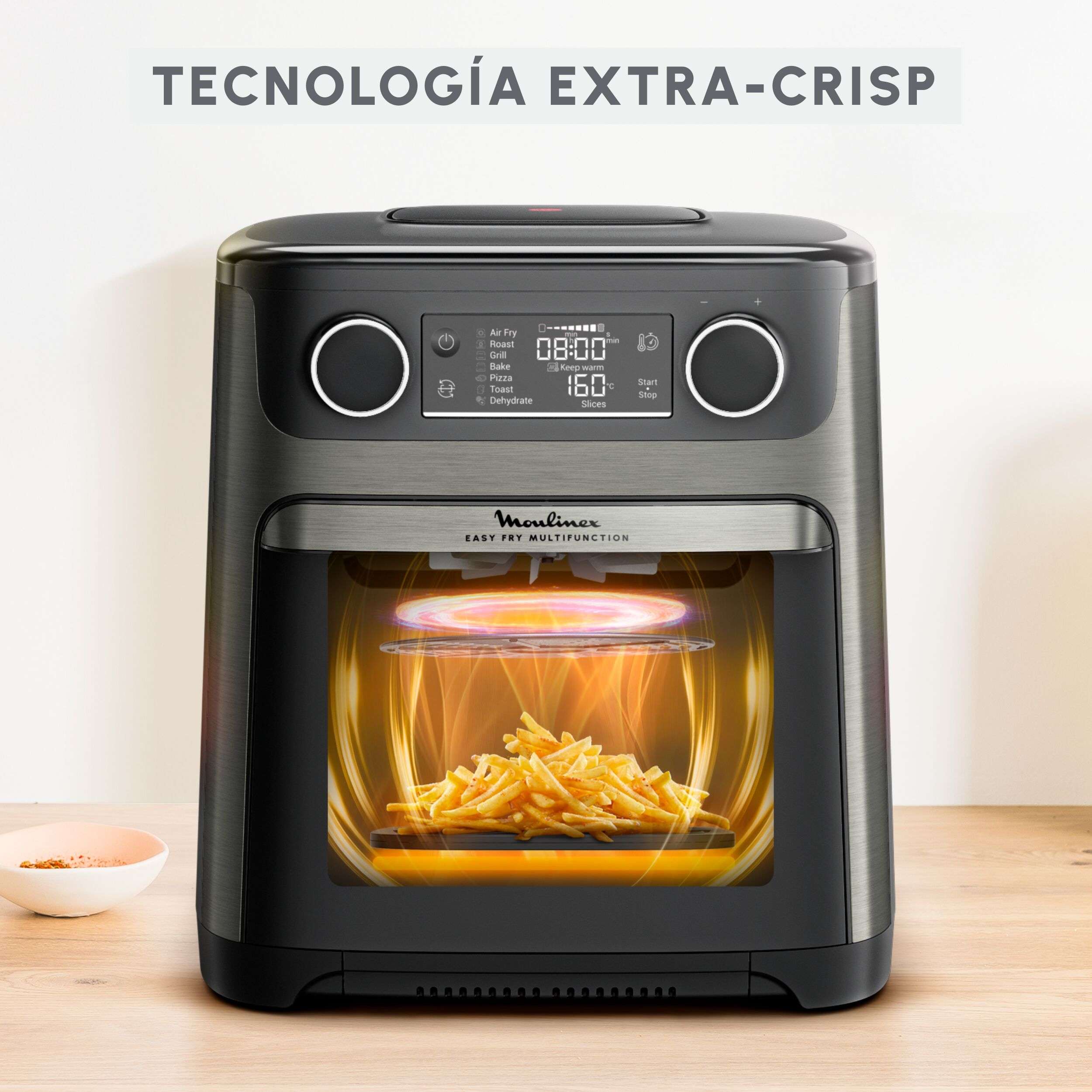 Freidora de aire y horno Moulinex AL5558 Easy Fry Multifunction 15 L, 9 en 1, hasta 230 °C - Negro Negro-6