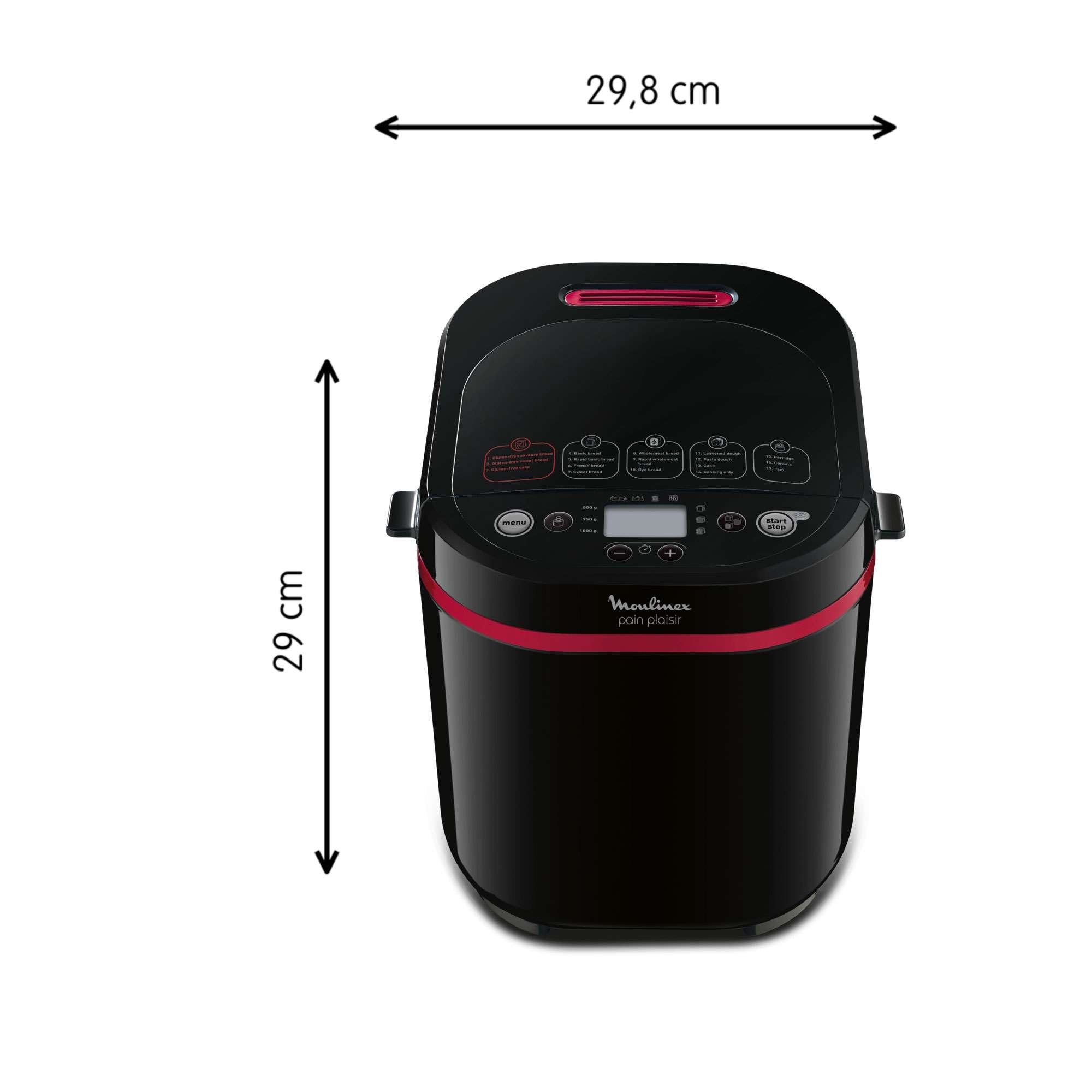 Panificadora Moulinex Pain & Plaisir OW220 de 1 kg y 17 programas - Negro Negro-7