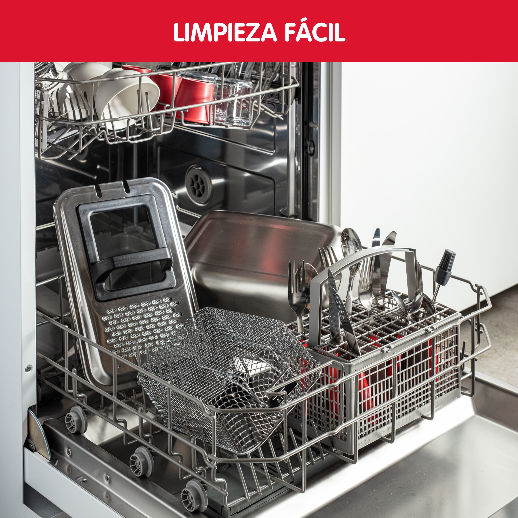 Freidora Moulinex Easy Pro AM3380 semiprofesional de 3L - Plata Plata-4