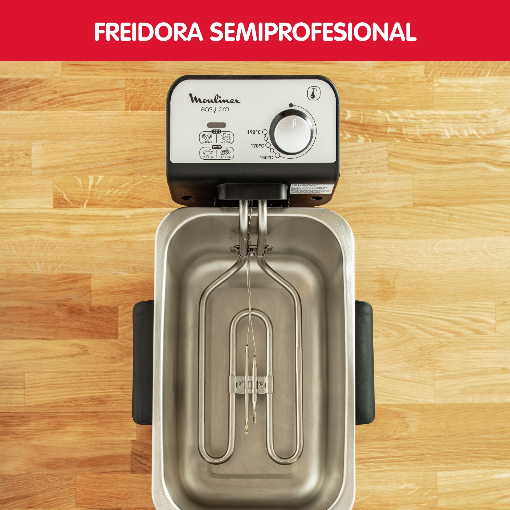 Freidora Moulinex Easy Pro AM3380 semiprofesional de 3L - Plata Plata-6