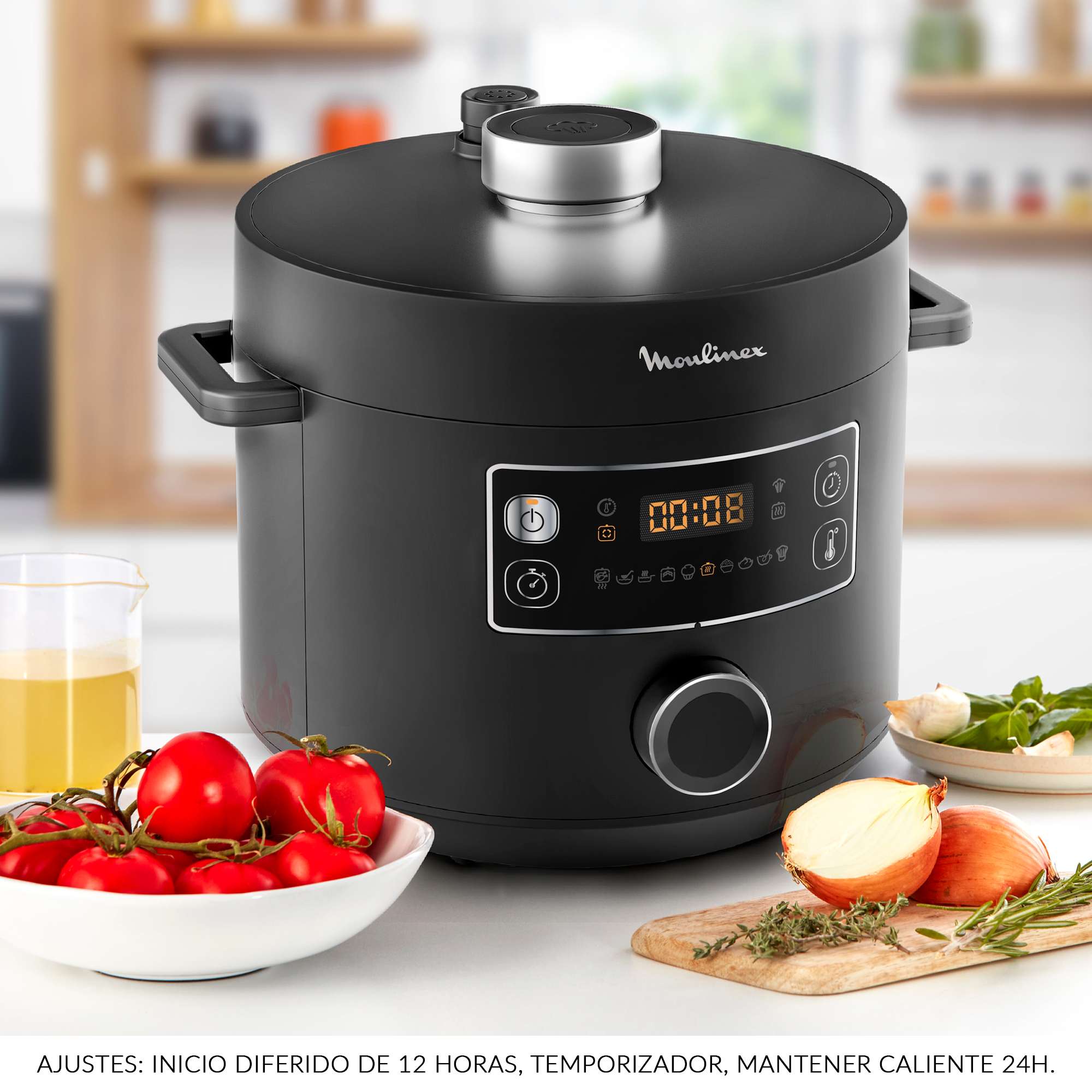 Olla a presión programable Moulinex CE754 TURBO Cuisine - Negro Negro-6