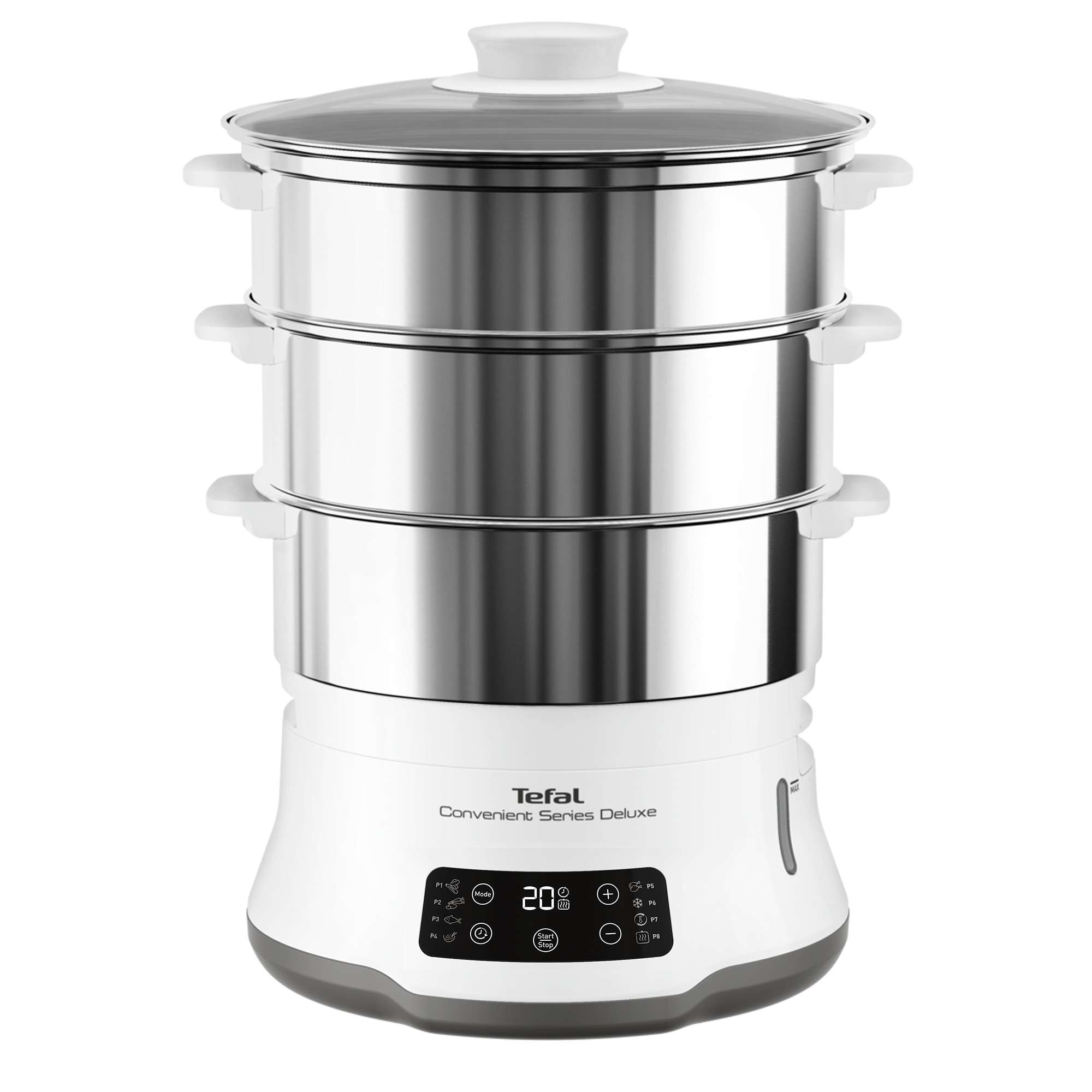 Vaporera Tefal VC502 Series Deluxe Calidad Duradera 8 programas de cocción