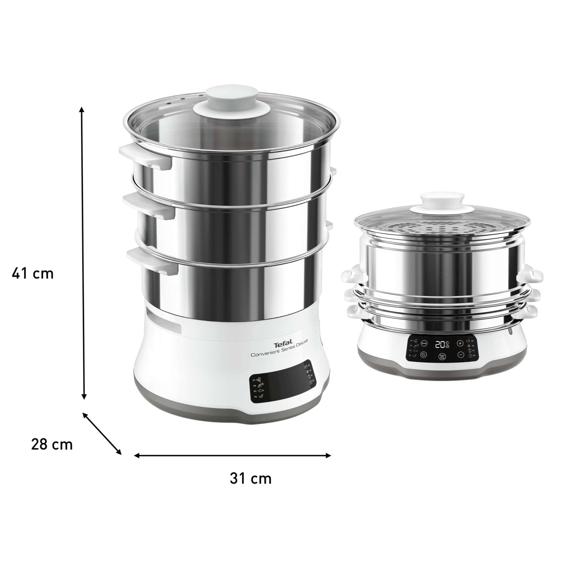 Vaporera Tefal VC502 Series Deluxe Calidad Duradera 8 programas de cocción - Inox Inox-7