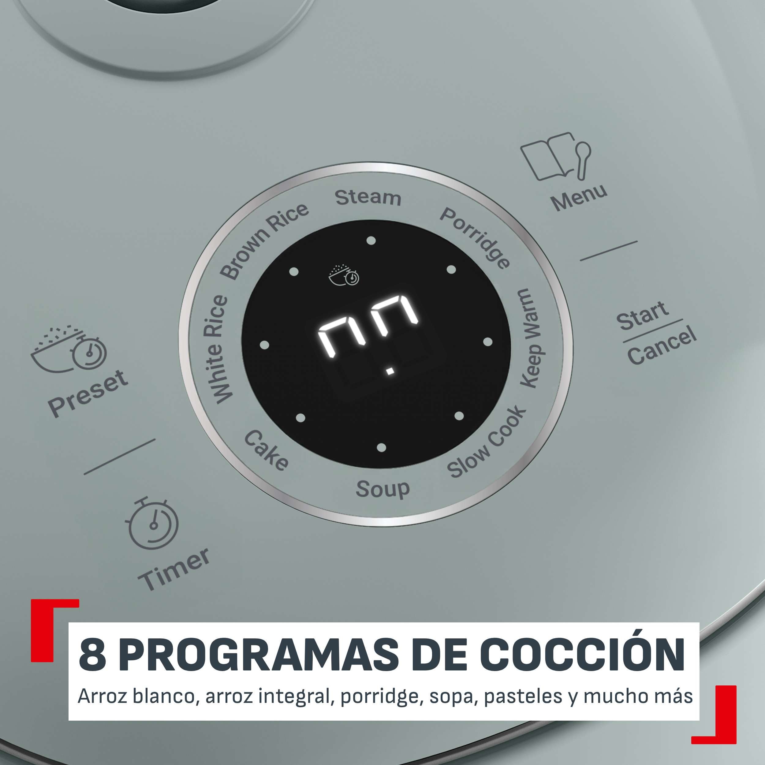 Arrocera eléctrica multifunción Tefal POP RK5354, Compacta 0,7 L y 8 programas,temporizador. - Azul Azul-5
