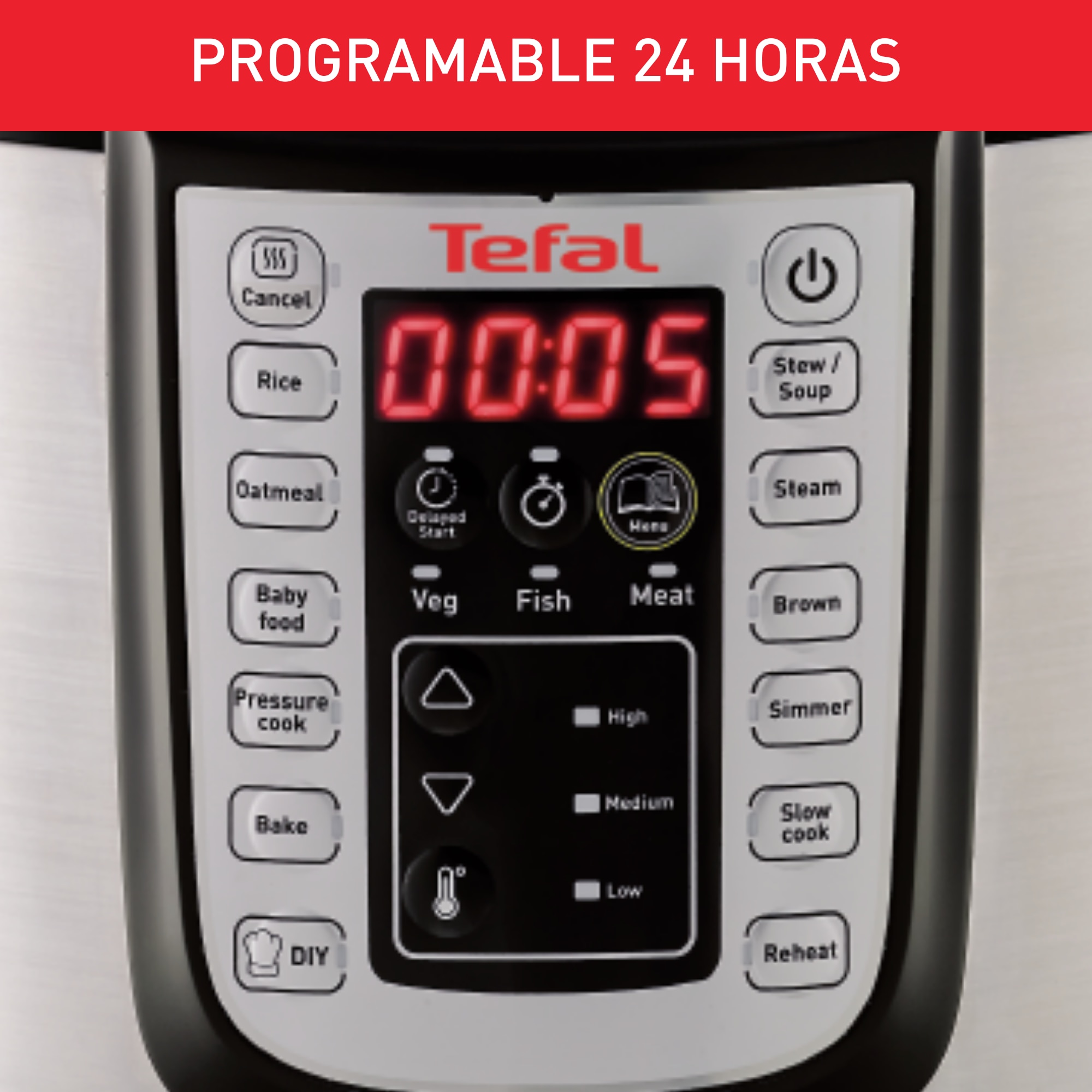Thumbnail 1 de Tefal Multicooker olla presión 6 litros 1200 W