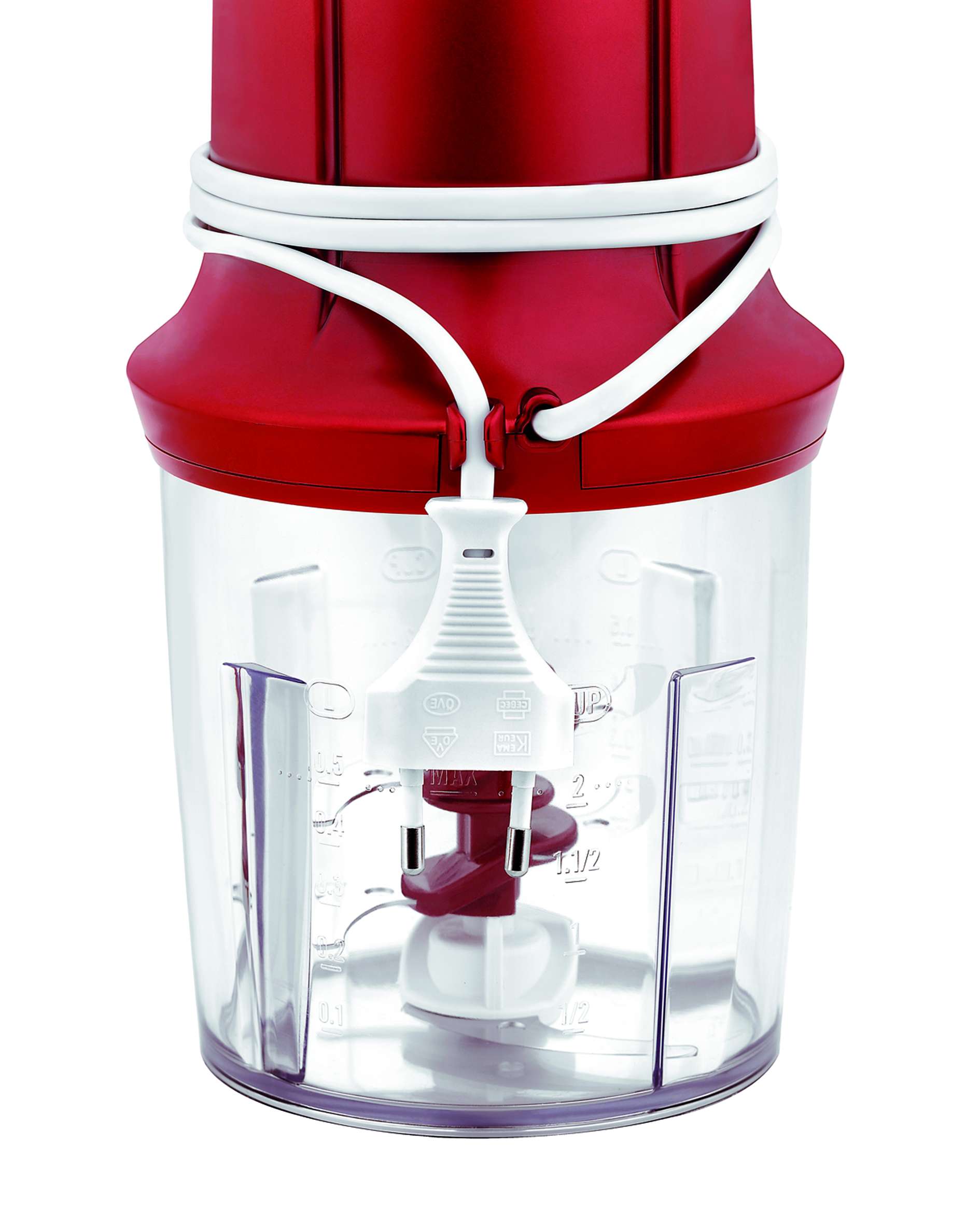 Picadora Multi-Moulinette AT714G con 3 cuchillas - Rojo Rojo-7