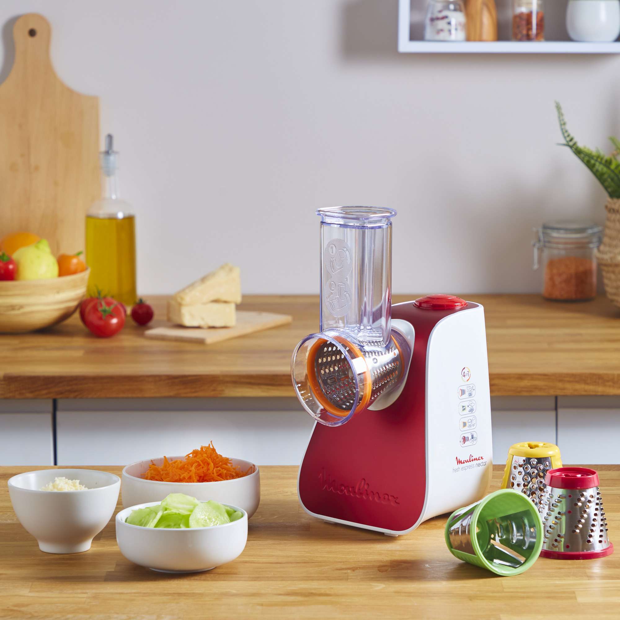 Cortador de verduras eléctrico Moulinex Nectar DJ7645 - Rojo Rojo-3