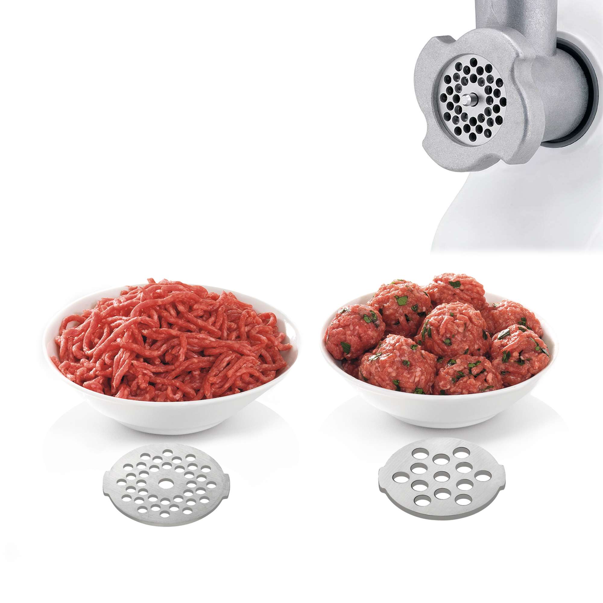 Picadora de carne Moulinex 1400 W con accesorios - Blanco Blanco-2