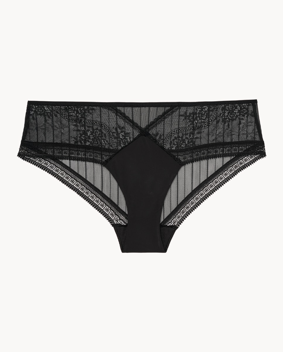 Culotte con encaje y tul Maddie - Passionata - Negro Negro-3