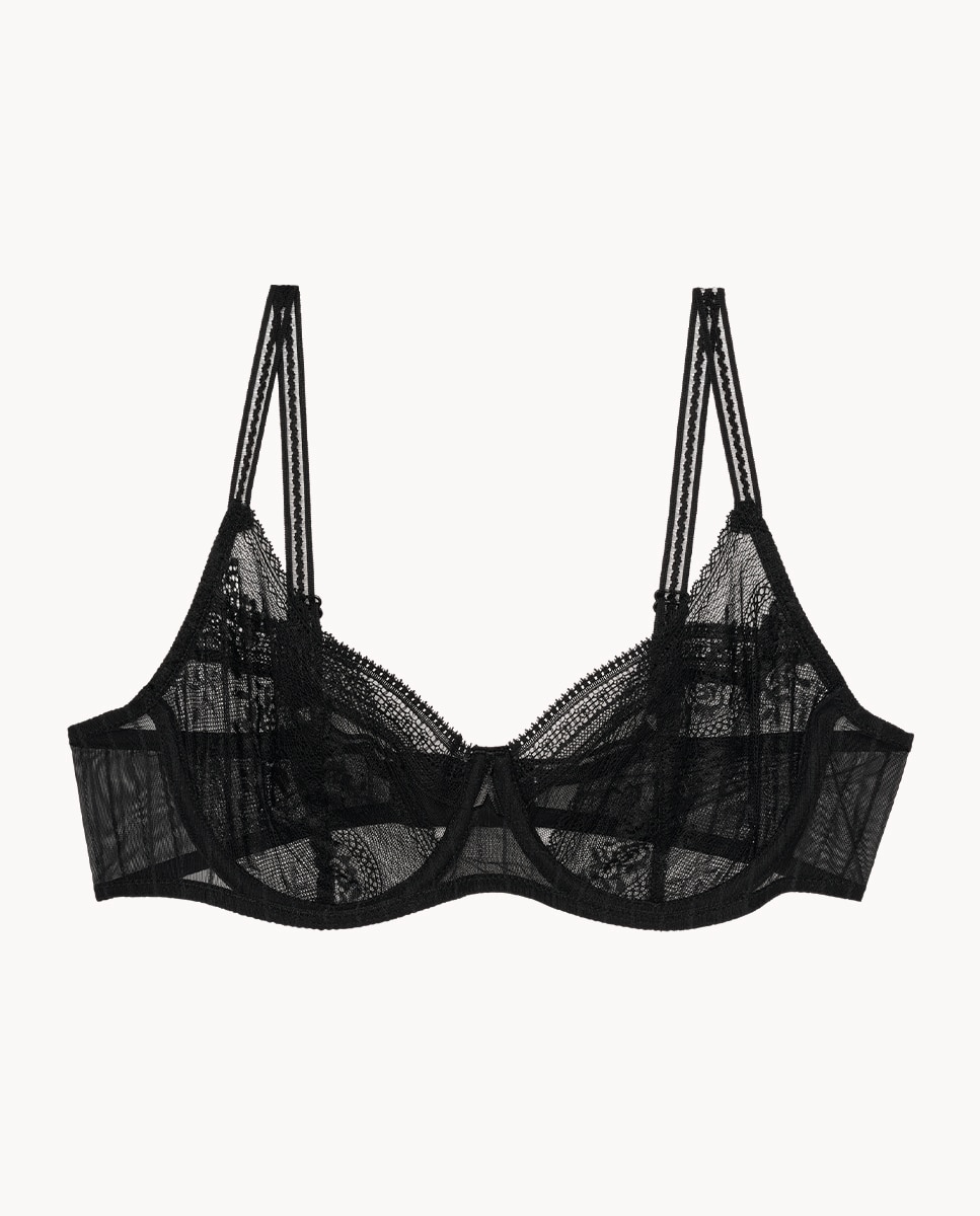 Sujetador de capacidad con aros patronado en tres partes Maddie - Passionata - Negro Negro-3
