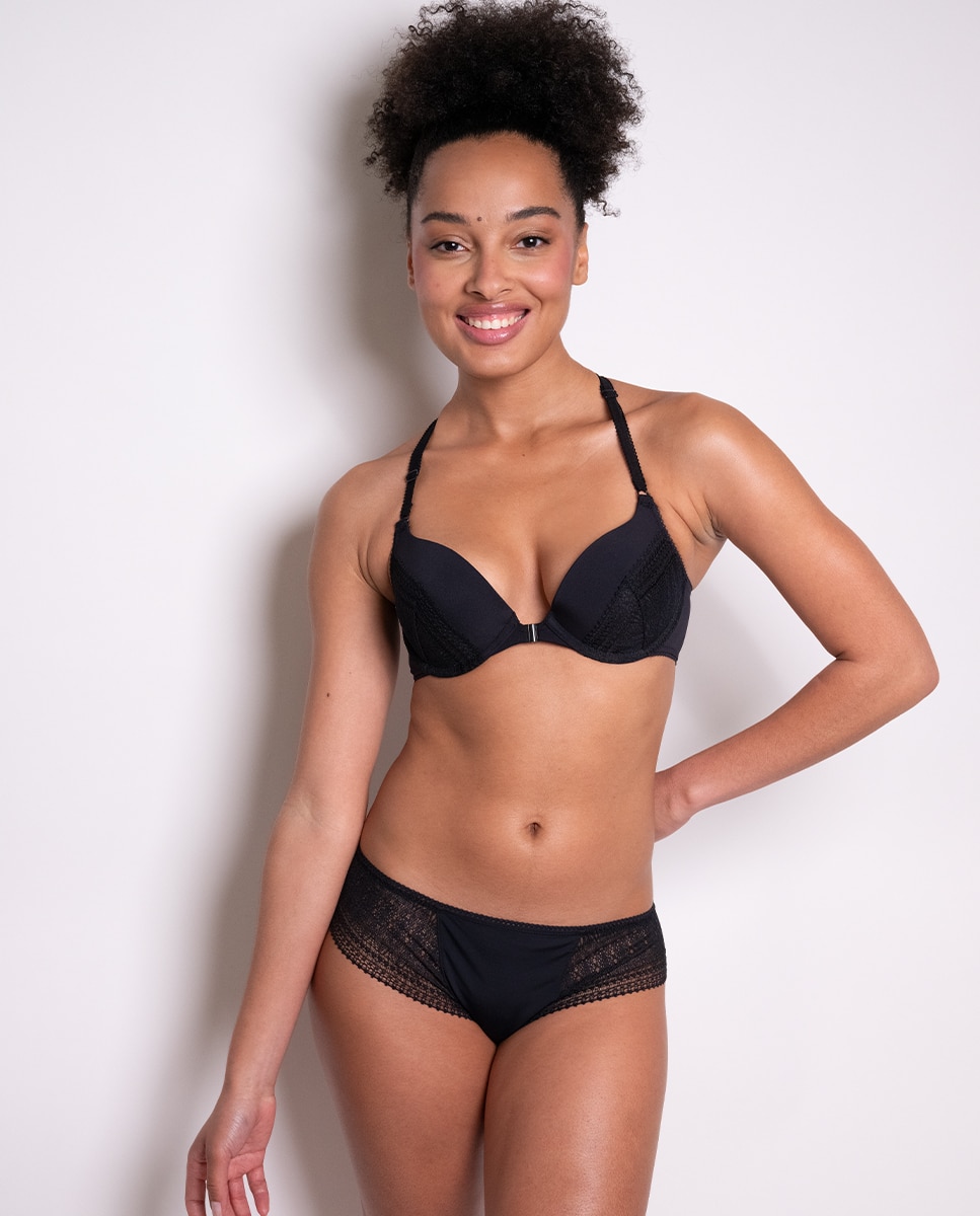 Sujetador push up con aros Leila - Passionata - Negro Negro-1