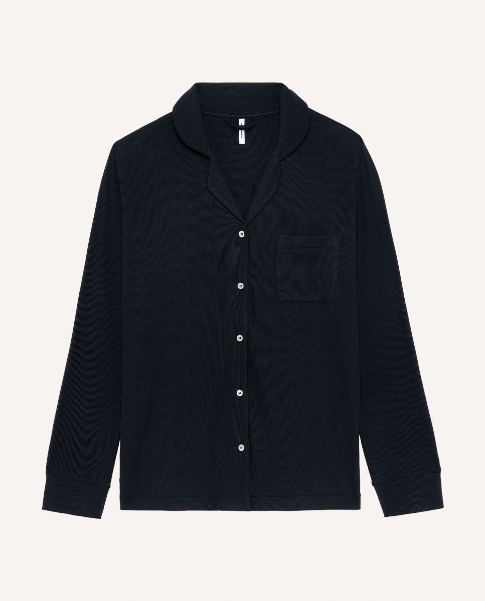 Camisa de pijama de modal y algodón Kate - Passionata - Negro Negro-3