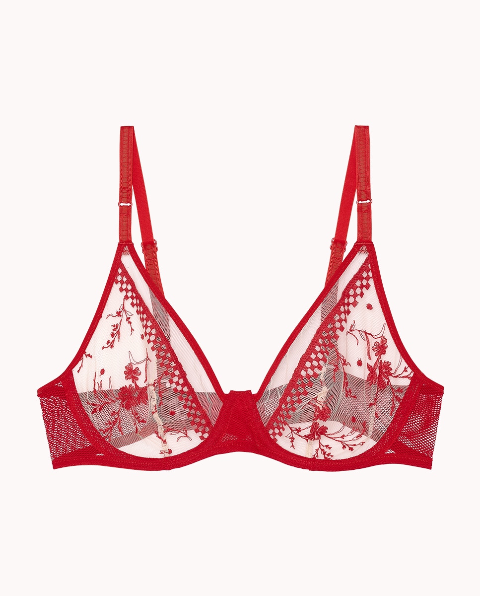 Sujetador con aros y escote profundo Suzy - Passionata - Rojo Rojo-5