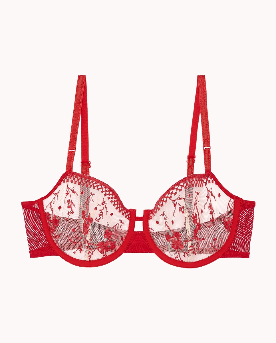 Sujetador de capacidad con aros media copa balconet Suzy - Passionata - Rojo Rojo-5