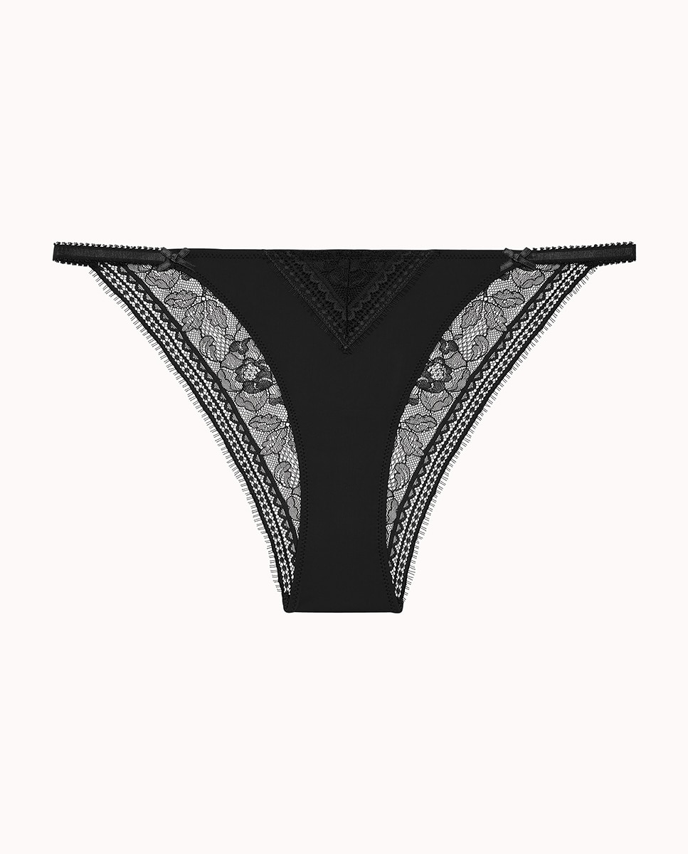 Tanga de encaje Jeanne - Passionata - Negro Negro-5