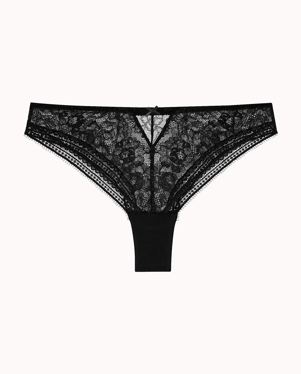 Braga brasileña de encaje Jeanne - Passionata - Negro Negro-5