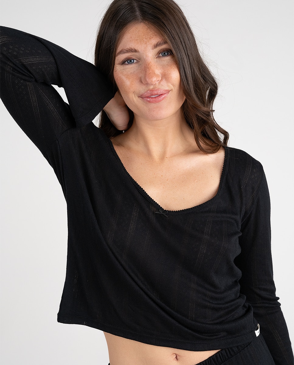 Camiseta manga larga Charlie - Passionata - Negro Negro-4