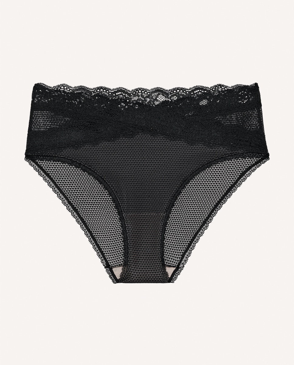 Braga de cintura alta Brooklyn - Passionata - Negro Negro-6