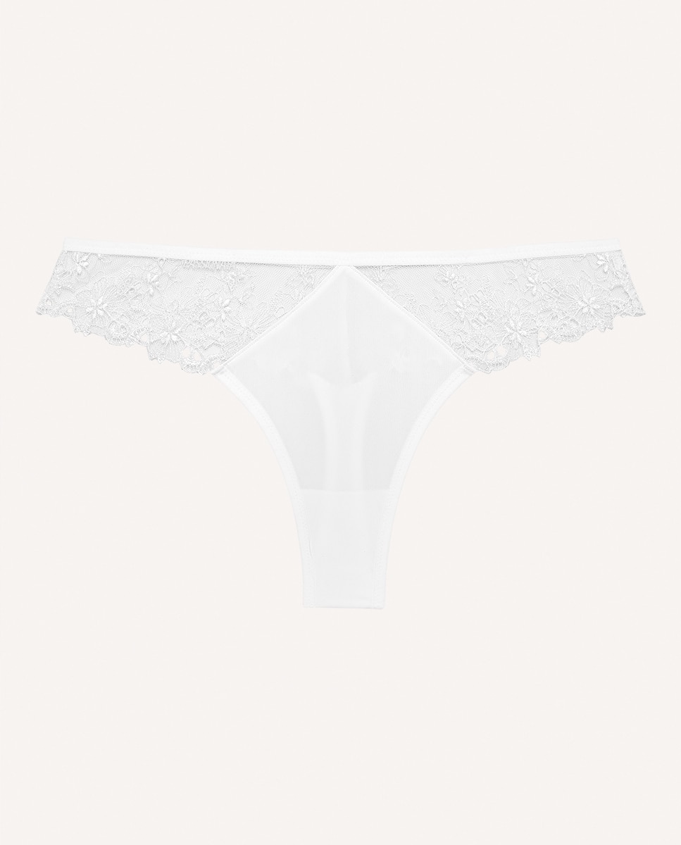 Tanga con bordados calypso - Passionata - Blanco Blanco-7