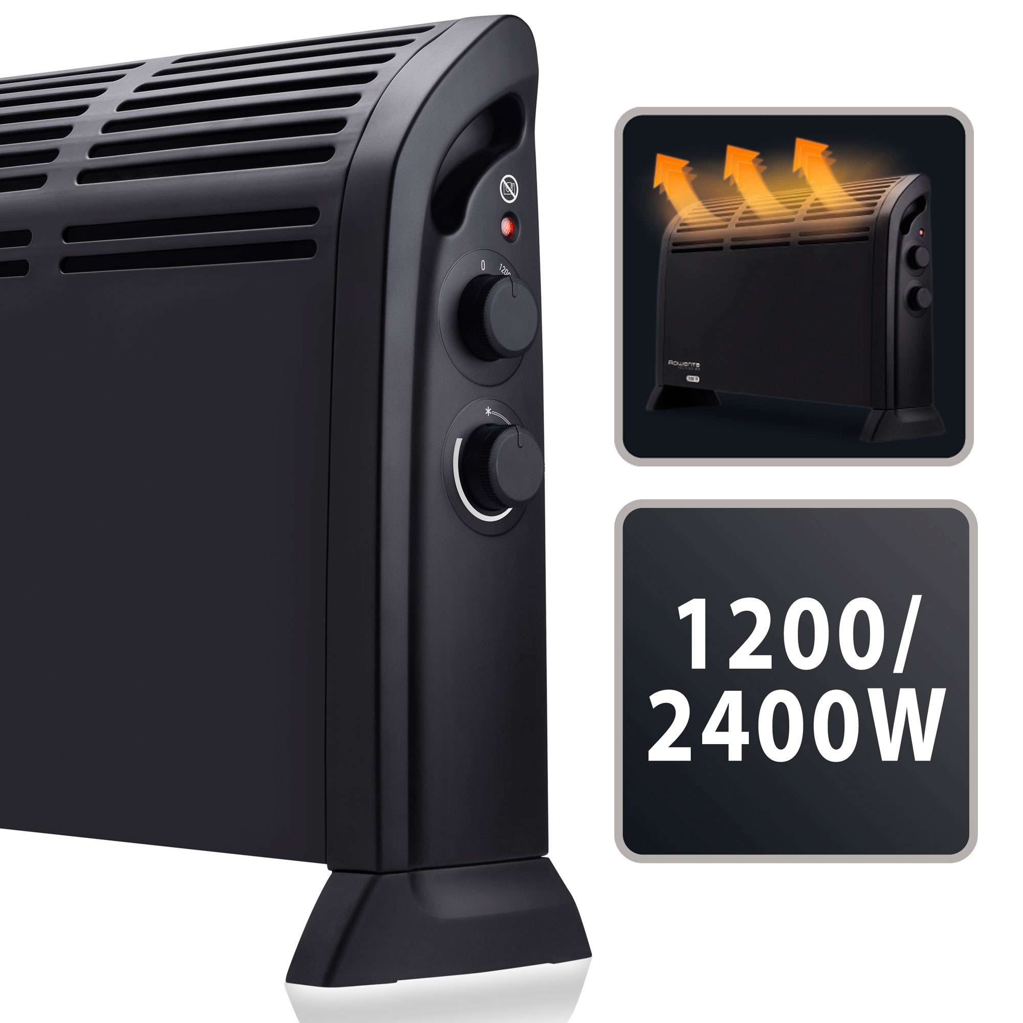 Calefactor convector Rowenta CO3030 Vectissimo termostato mecánico - Negro Negro-3