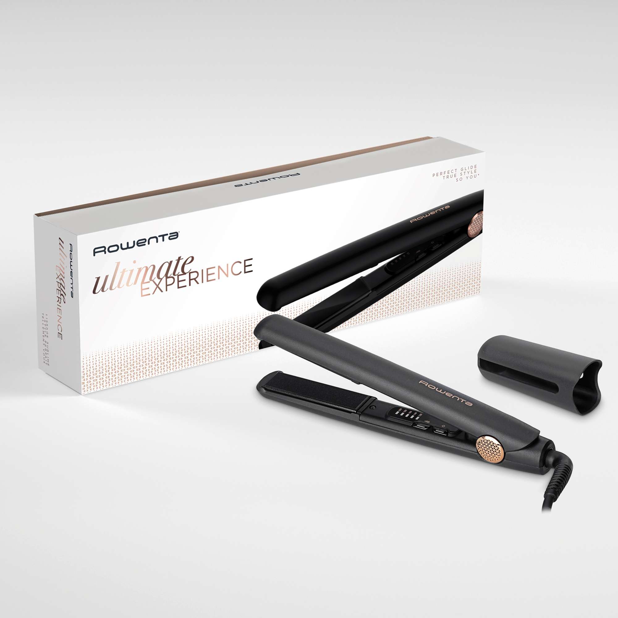 Plancha de pelo de alta gama Rowenta SF8210 Ultimate Experience, con lacado cerámico