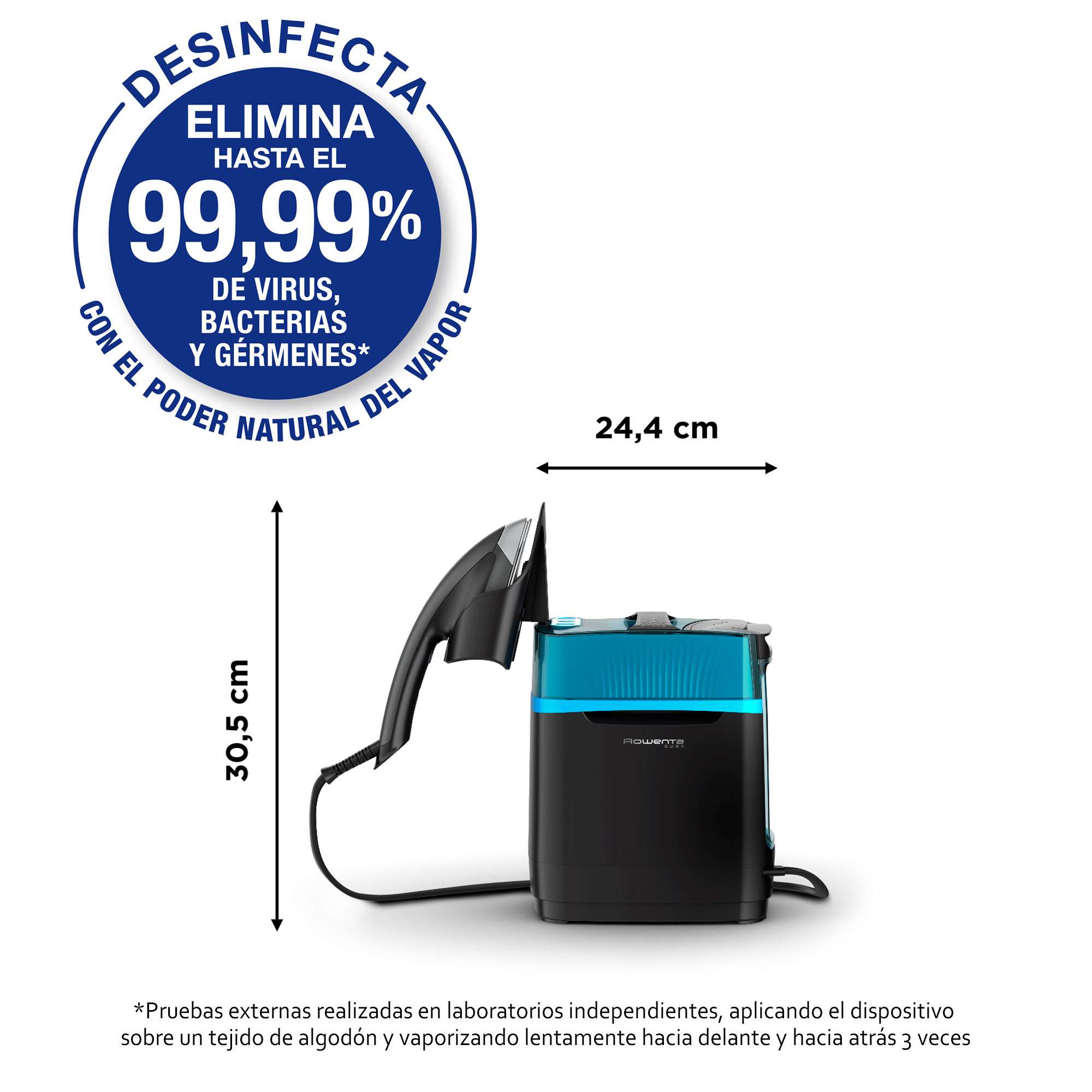Centro de planchado vertical y cepillo de vapor Rowenta UR2020 Cube 2170W 5.8 bares, depósito 1.1 L - Negro Negro-7