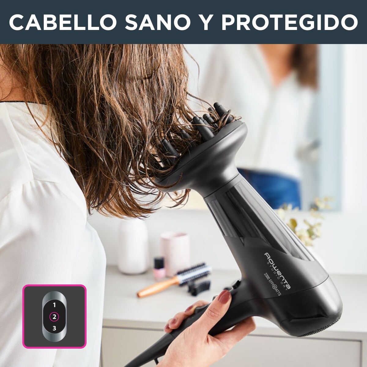 Secador de pelo Rowenta Studio Dry CV584 rendimiento 2300