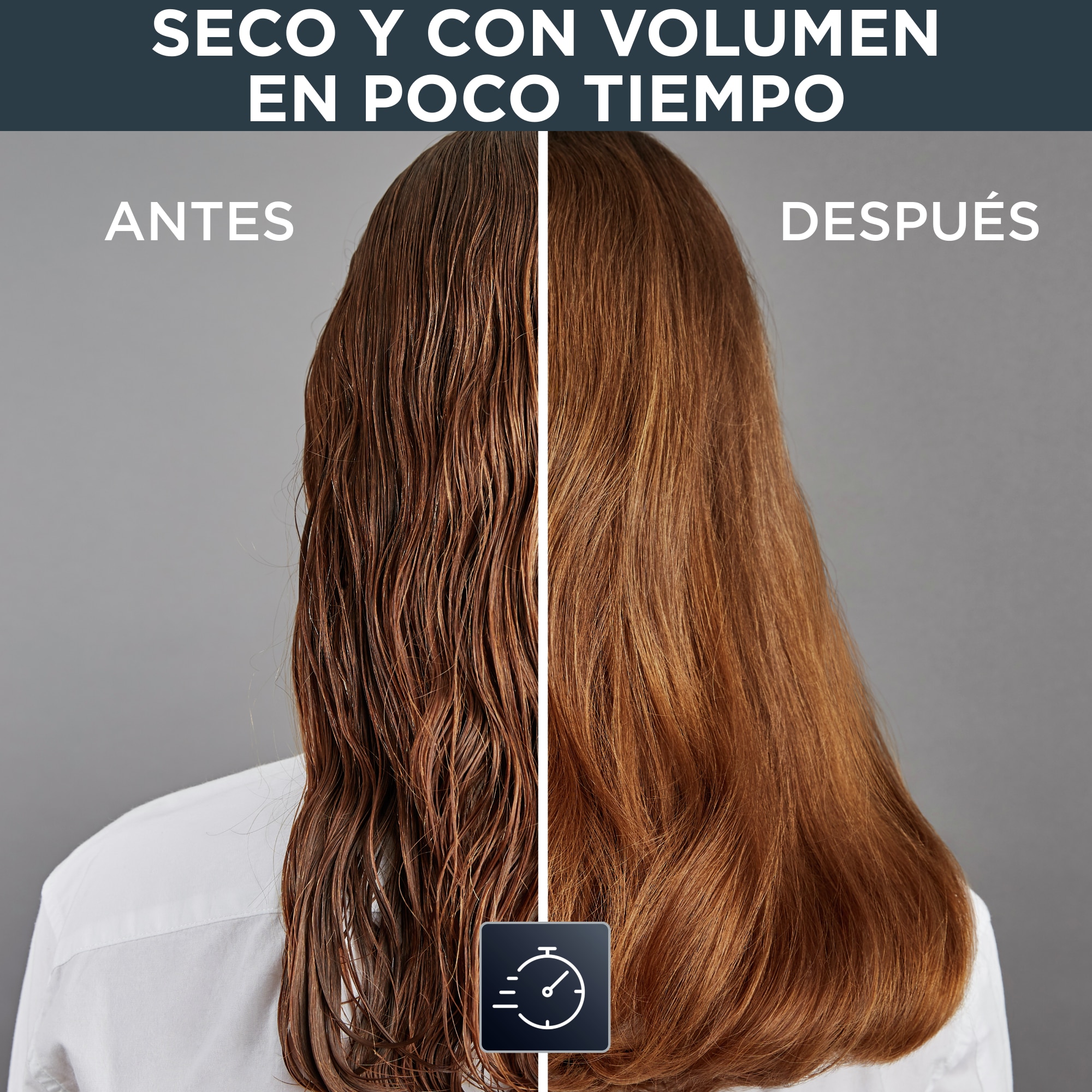 Cepillo Secador Voluminizador Rowenta CF6135 emisor de iones, reduce el encrespamiento, cerdas naturales, 3 ajustes de velocidad - Blanco Blanco-4