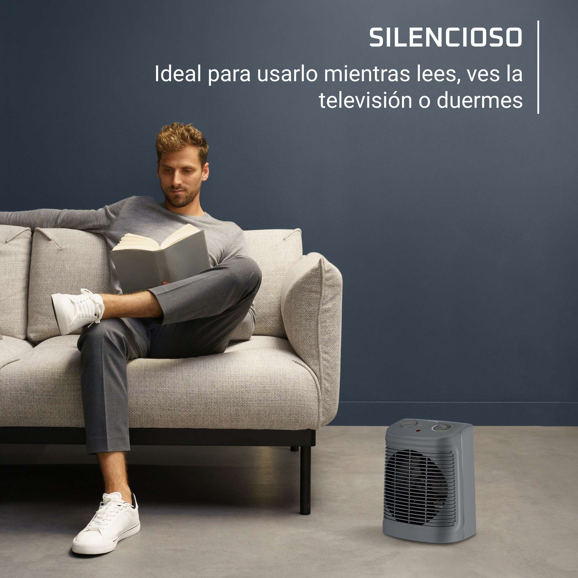 Calefactor ventilador Rowenta Instant Comfort SO2321 portátil 2 potencias 44 dB(A) - Gris Gris-4
