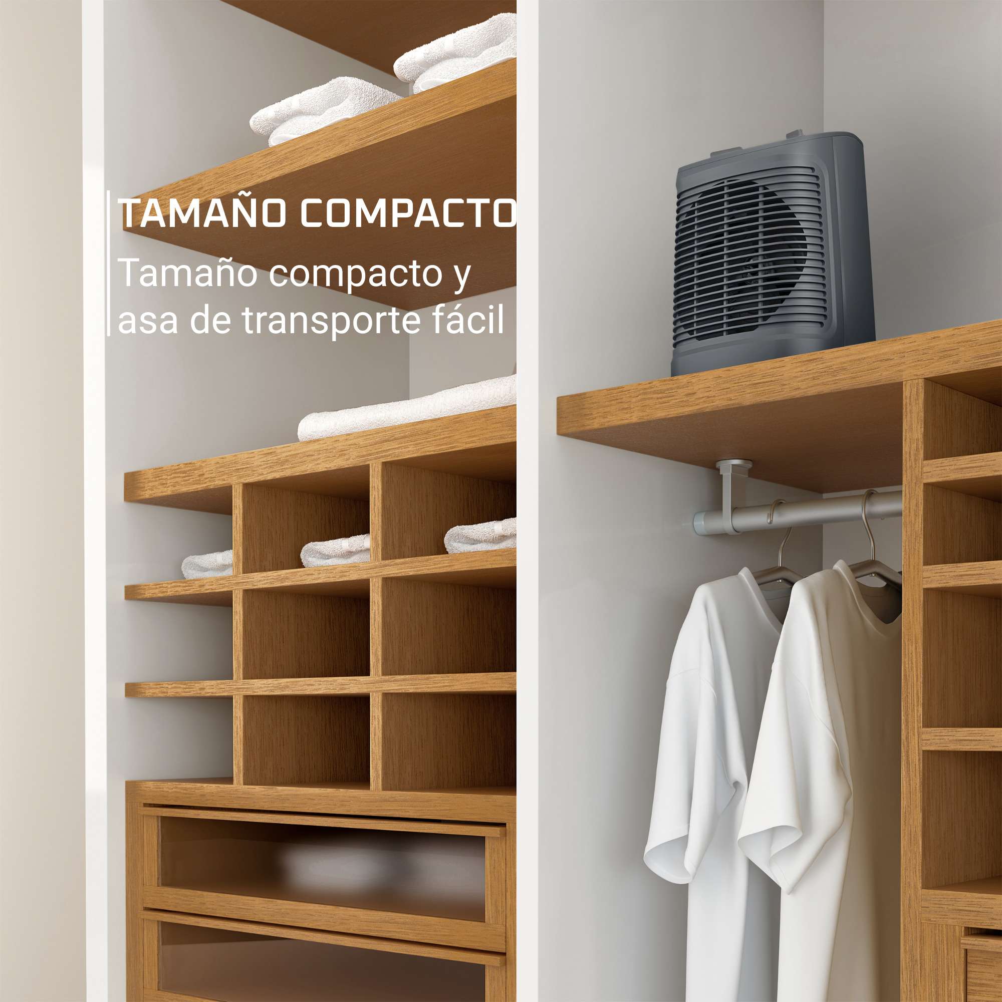Calefactor ventilador Rowenta Instant Comfort SO2321 portátil 2 potencias 44 dB(A) - Gris Gris-7