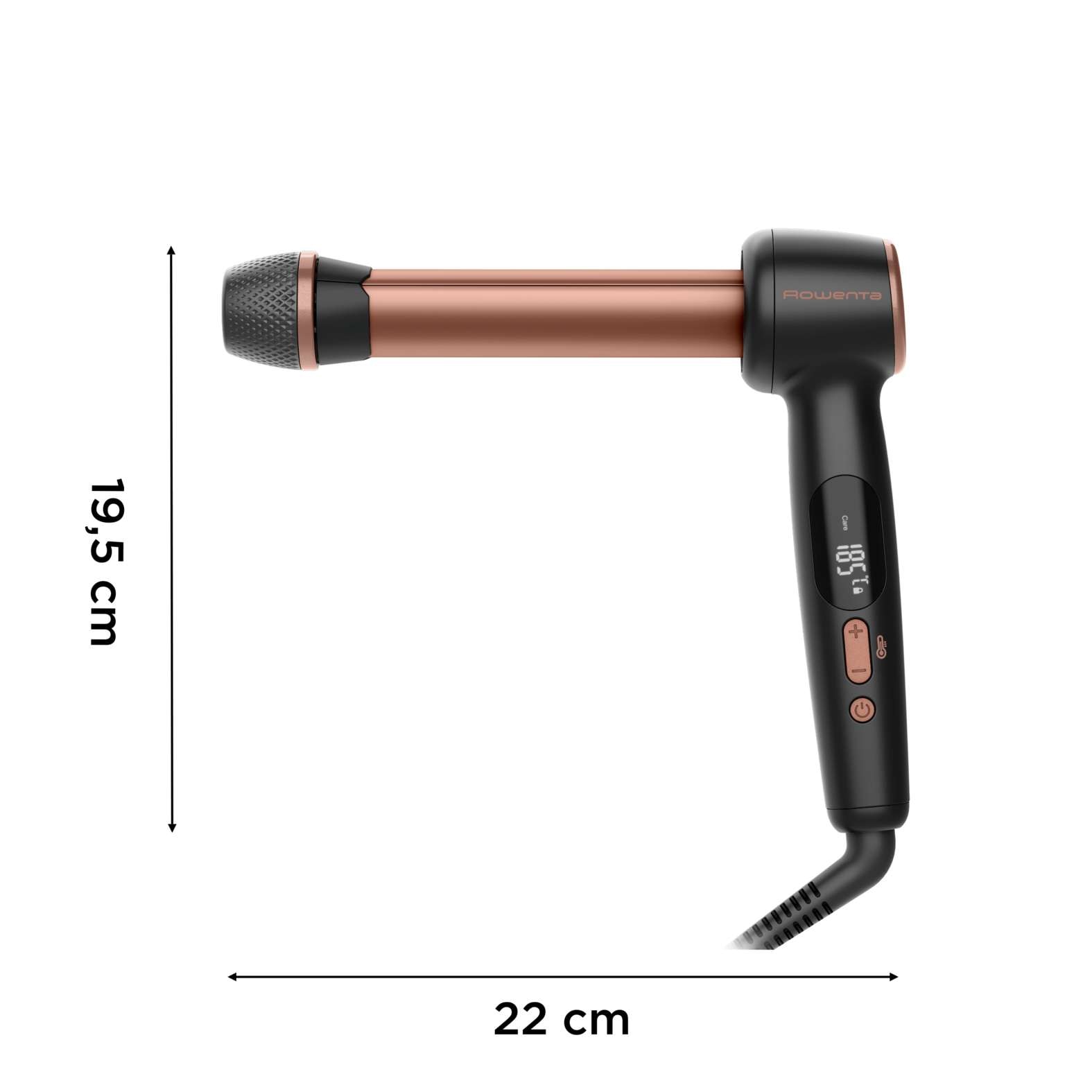 Rizador de pelo Rowenta Twist Curl 3 en 1 con barril ajustable para 3 tamaños de ondas, CF4620 Revestimiento cerámico - Negro Negro-6