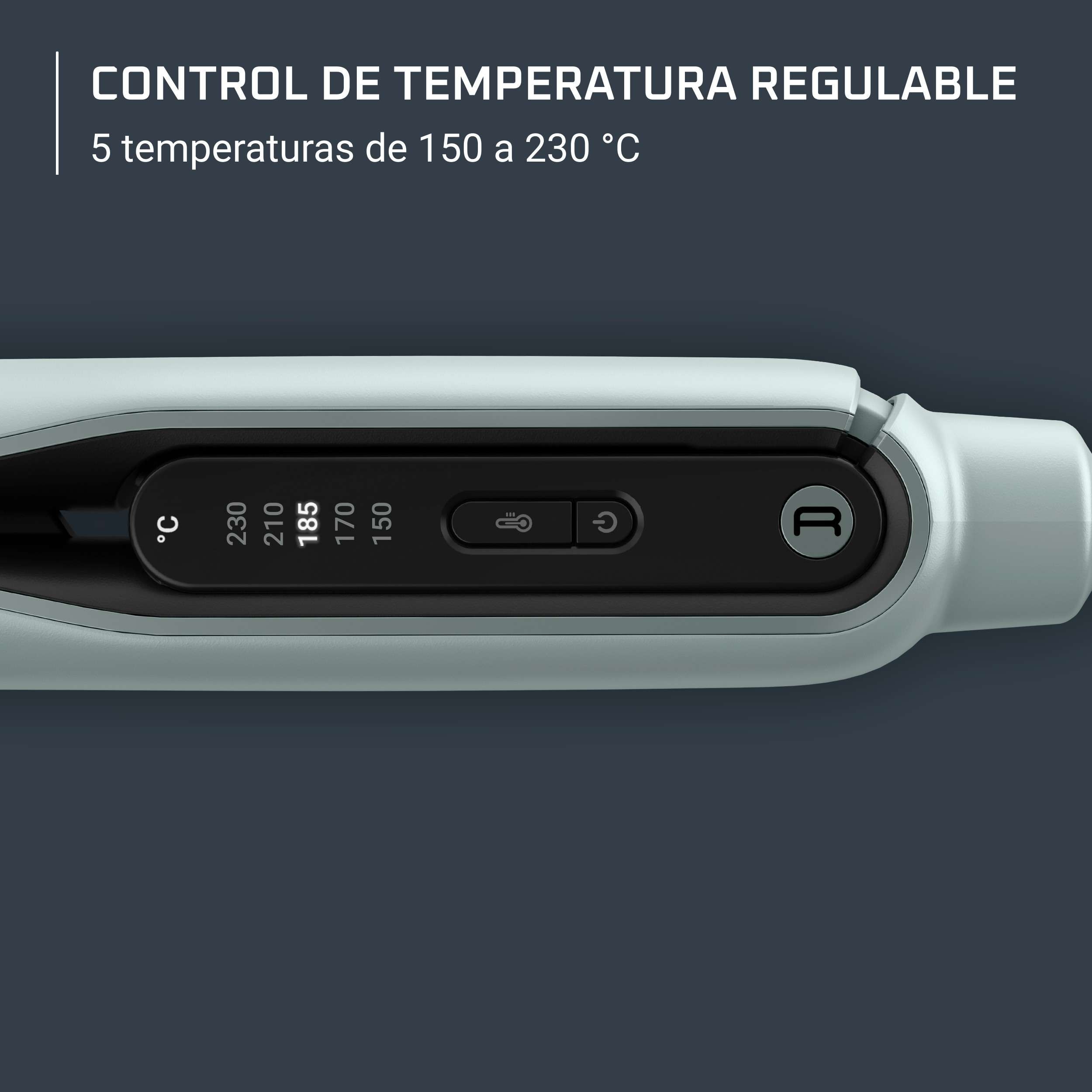 Plancha de pelo Rowenta Thermoglide SF5120 con Tecnología Iónica y revestimiento de Titanio 5 Temperaturas de 170 a 230 °C Placas Flotantes - Verde Verde-3