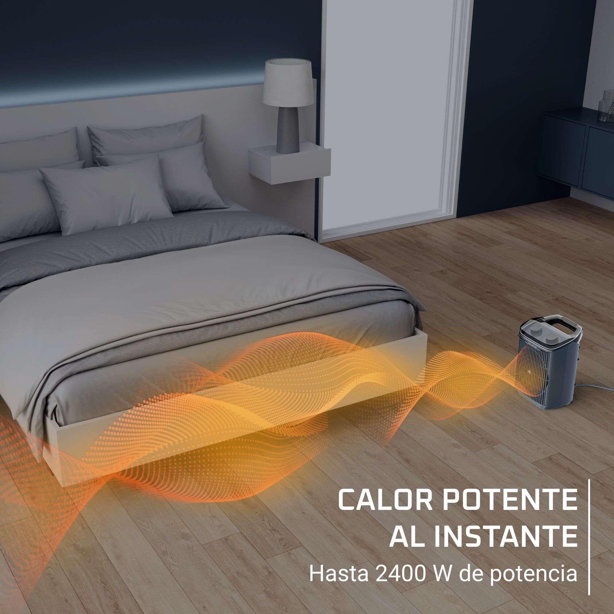 Calefactor Rowenta Intense Comfort Aqua SO6551 29 dB(A) y 2400 W - Azul Azul-7