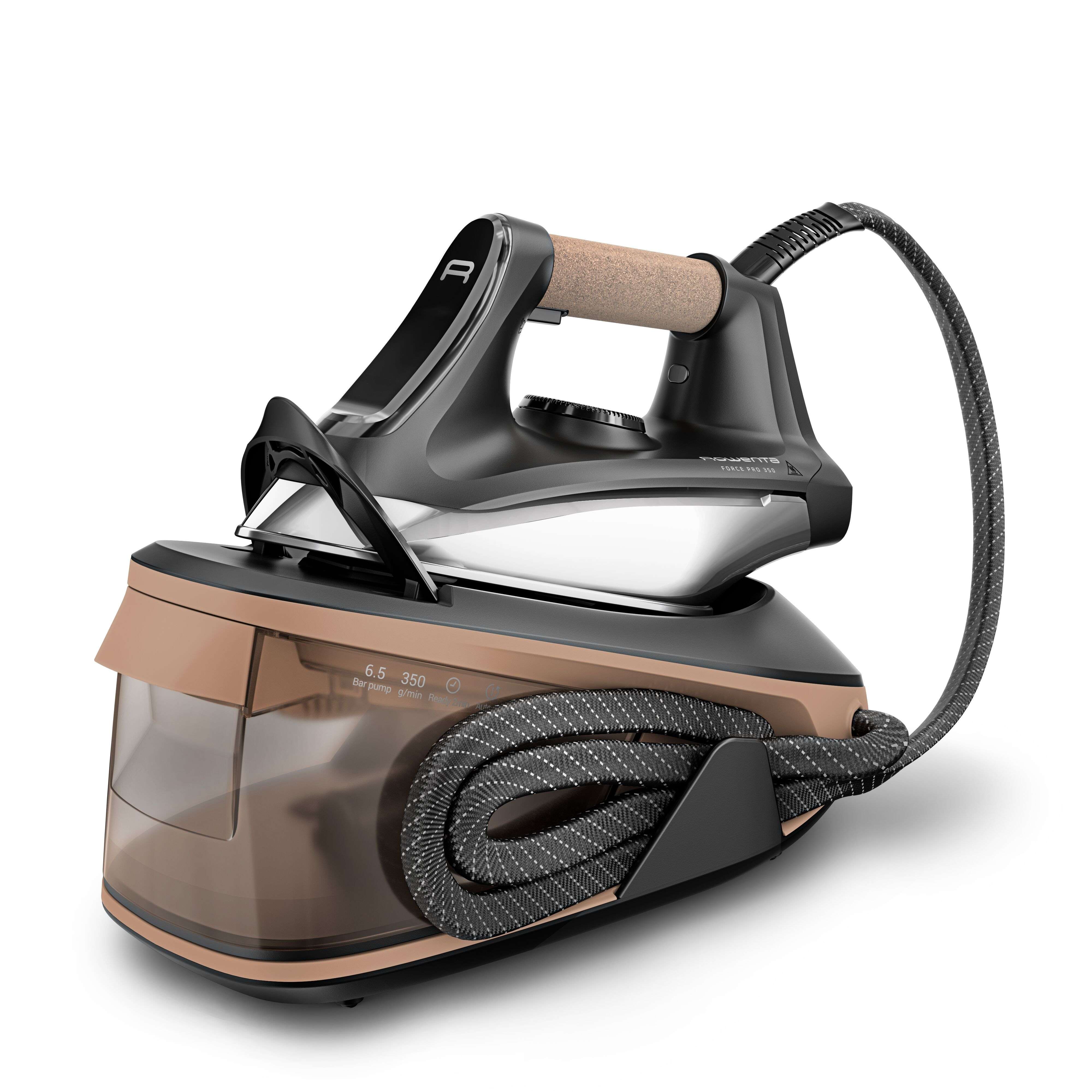 Centro de planchado Rowenta Force Pro 350, VR7442, golpe de 350 g/min, 6,5 bar y ajustes para cada tejido 1