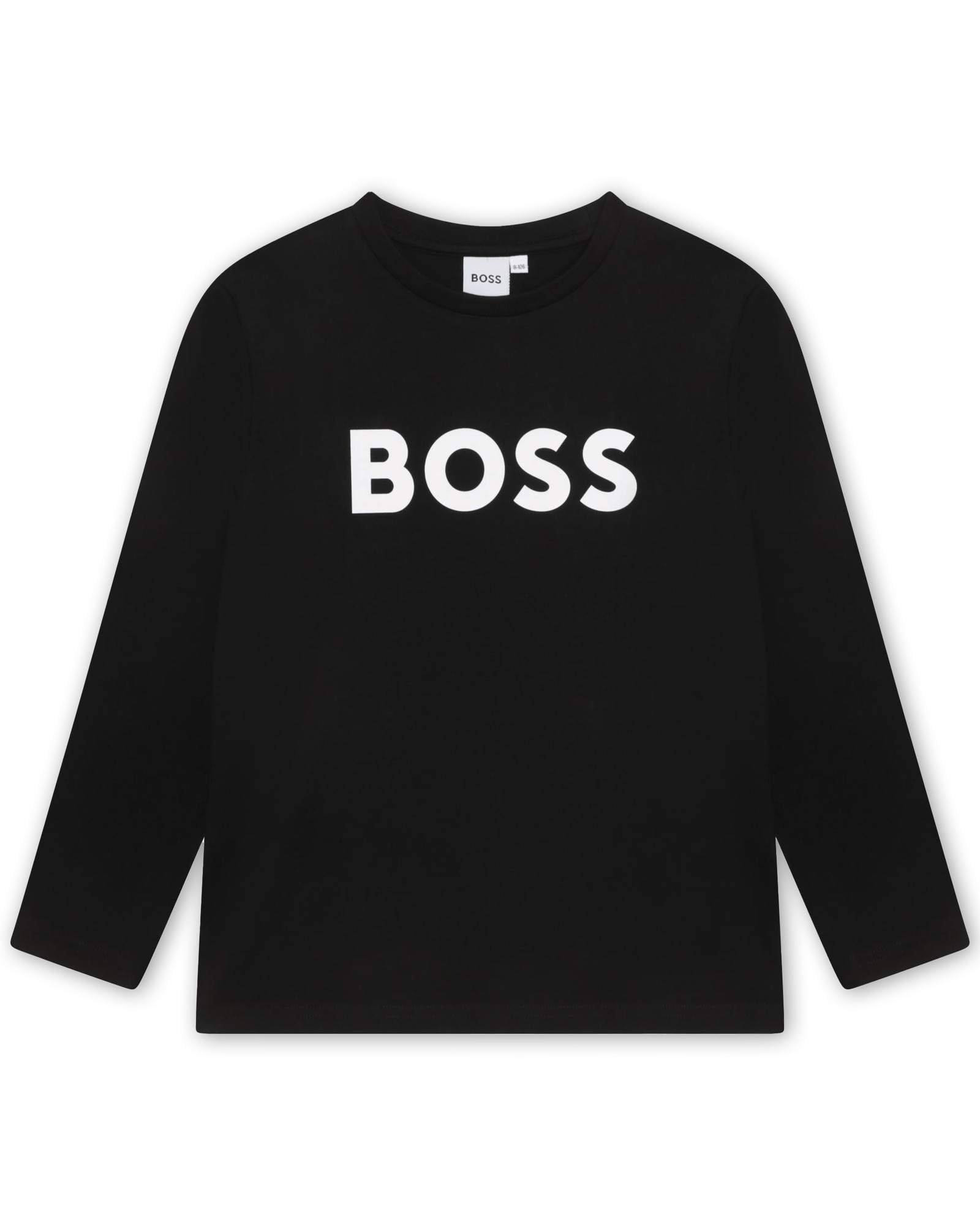 Imagen 0 de Camiseta de niño de manga larga liso Negro