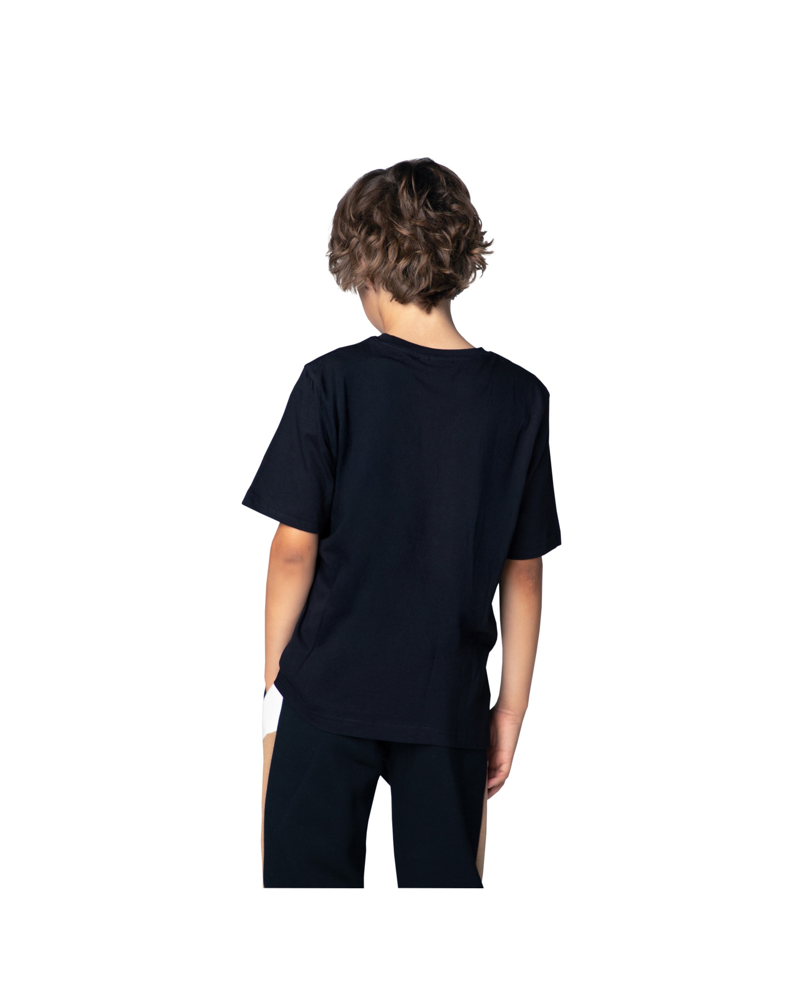 Camiseta de niño de algodón lisa - BOSS Kidswear - Negro Negro-2