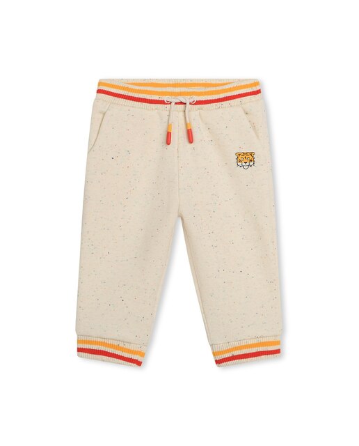 Pantalón deportivo de bebé niño en color natural con cordón de ajuste