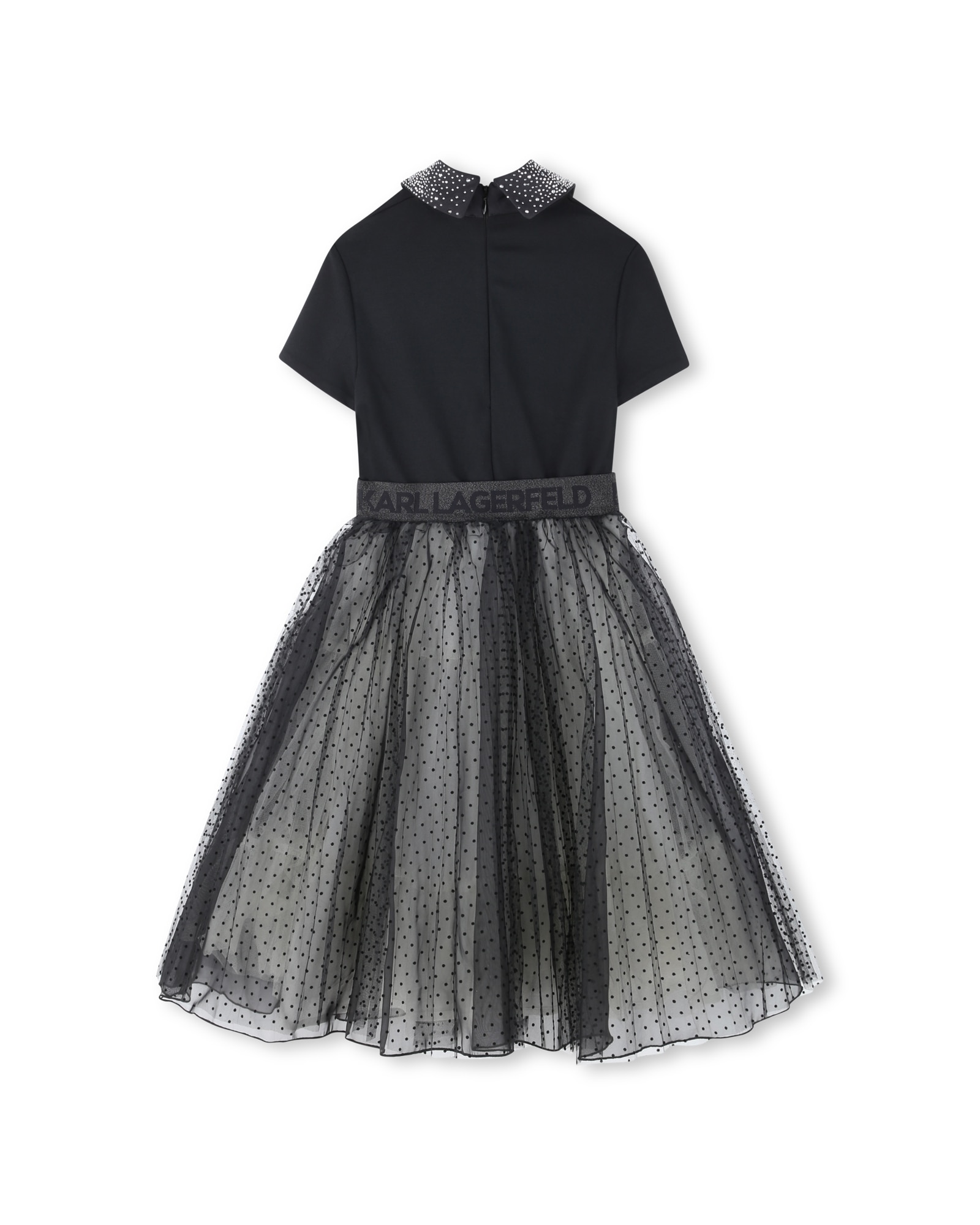Vestido de nina de manga corta con falda de tul Karl Lagerfeld Kids El Corte Ingles
