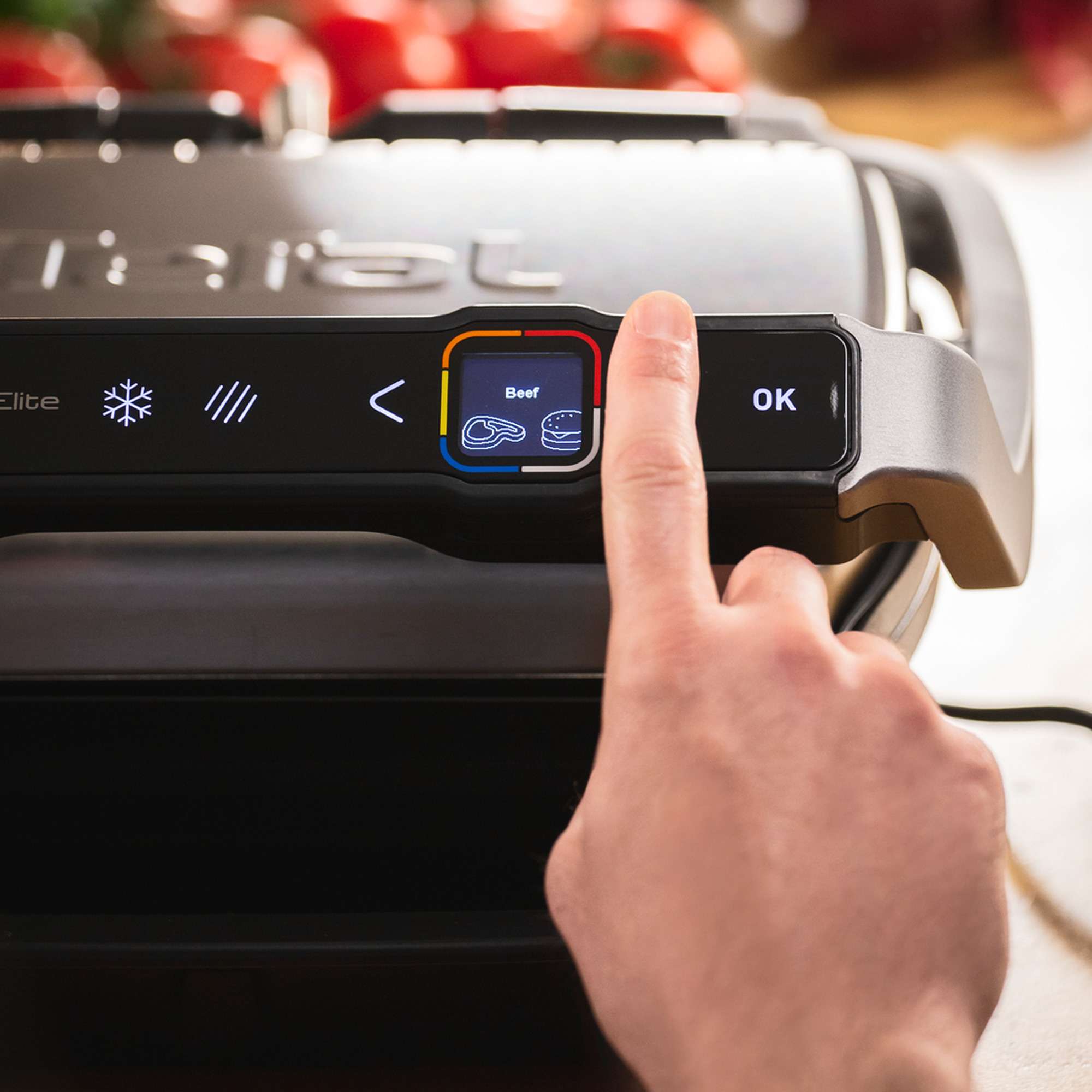 Parrilla eléctrica Tefal Optigrill Elite GC750D con 12 programas automáticos - Plata Plata-5
